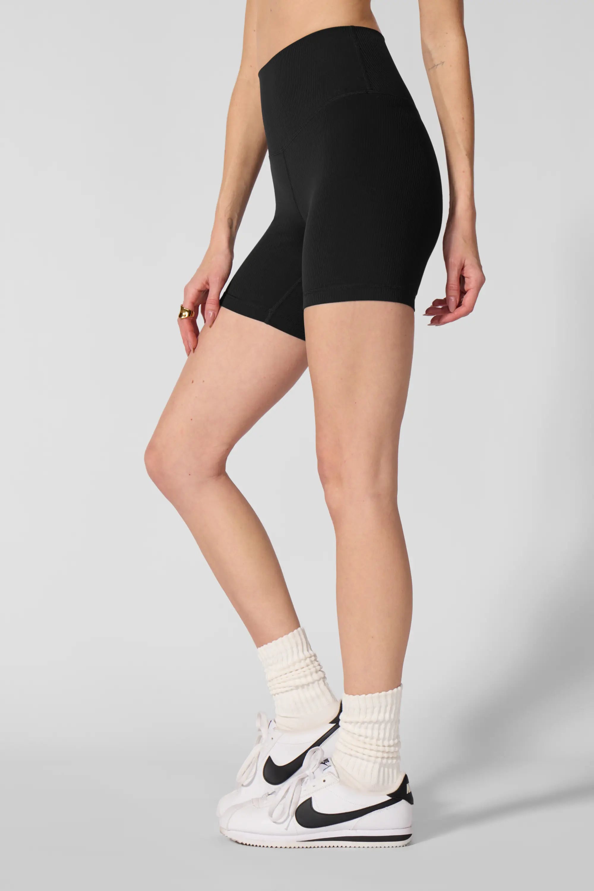 Ribbed Short - Black