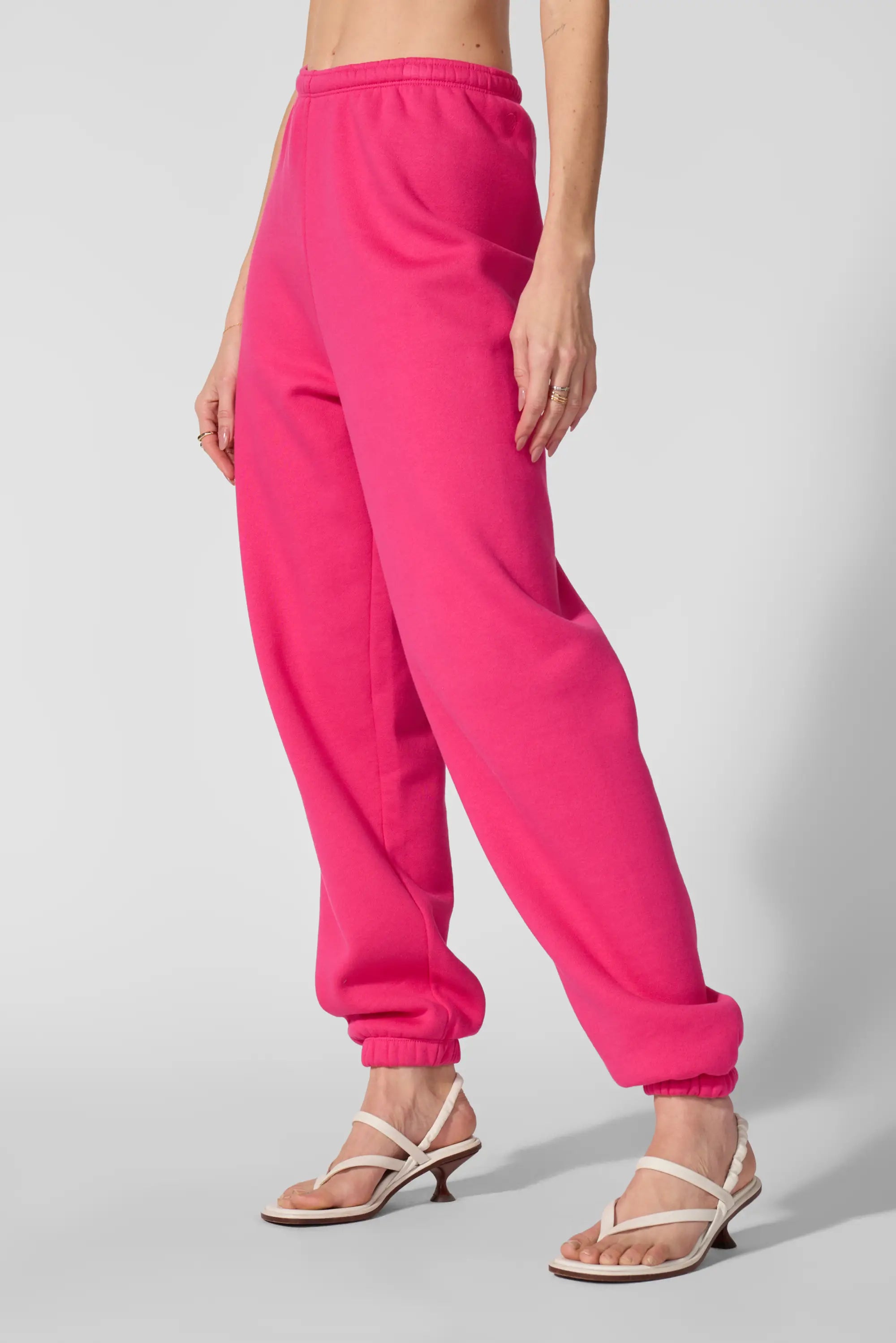 Luxefleece Boyfriend Sweatpant - Fuchsia Purple