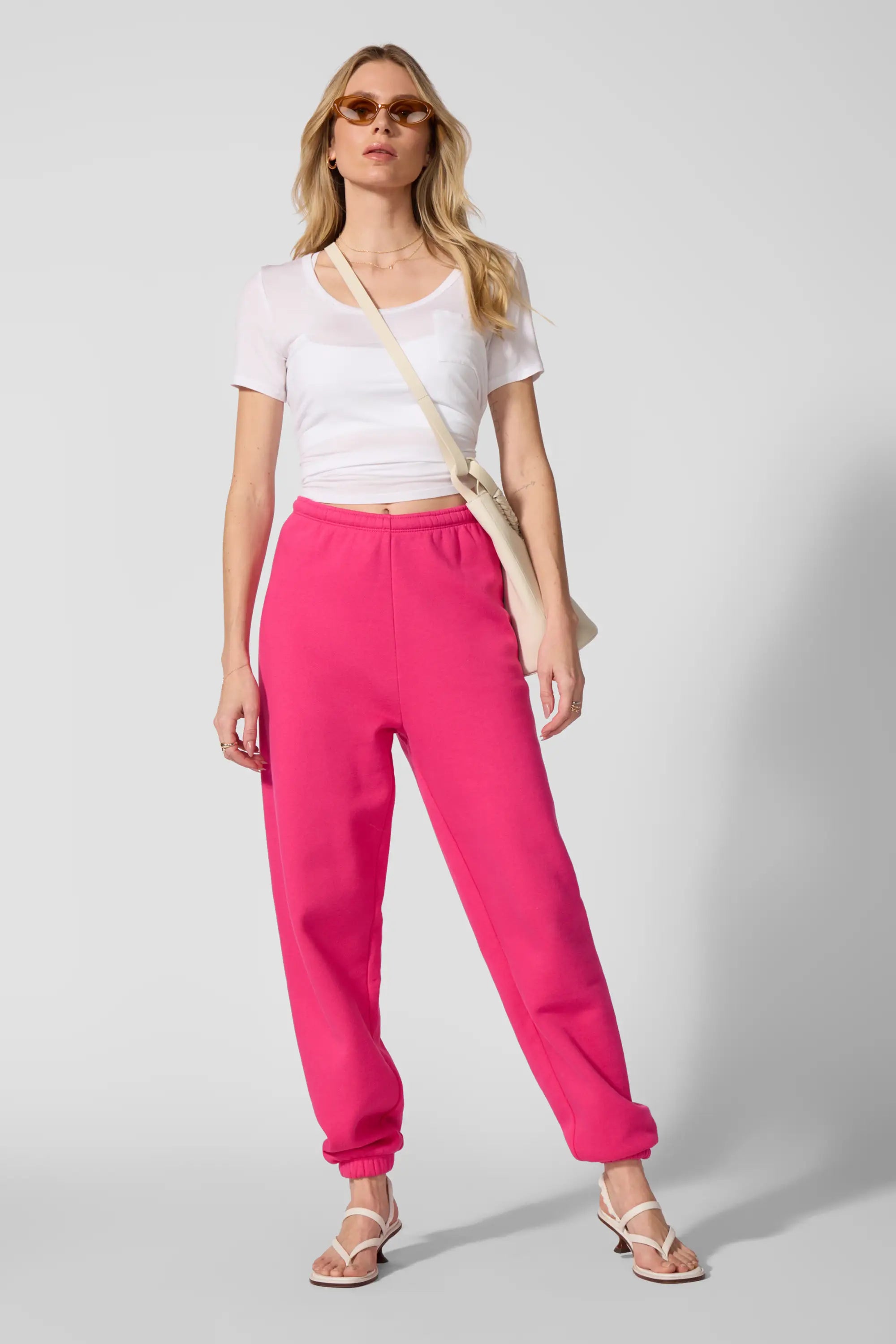 Luxefleece Boyfriend Sweatpant - Fuchsia Purple