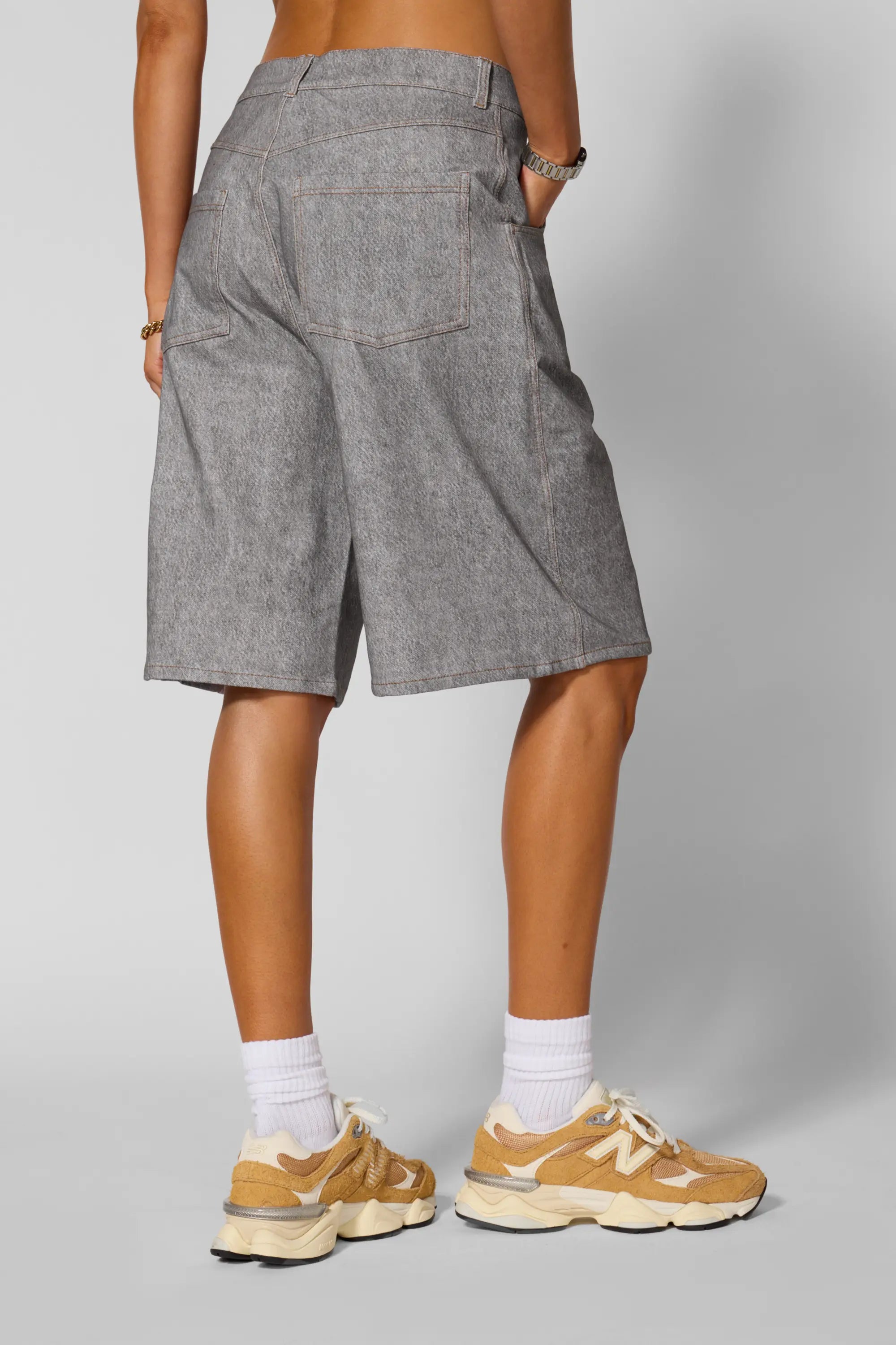 Trompe-l'oeil Short - Htr Grey