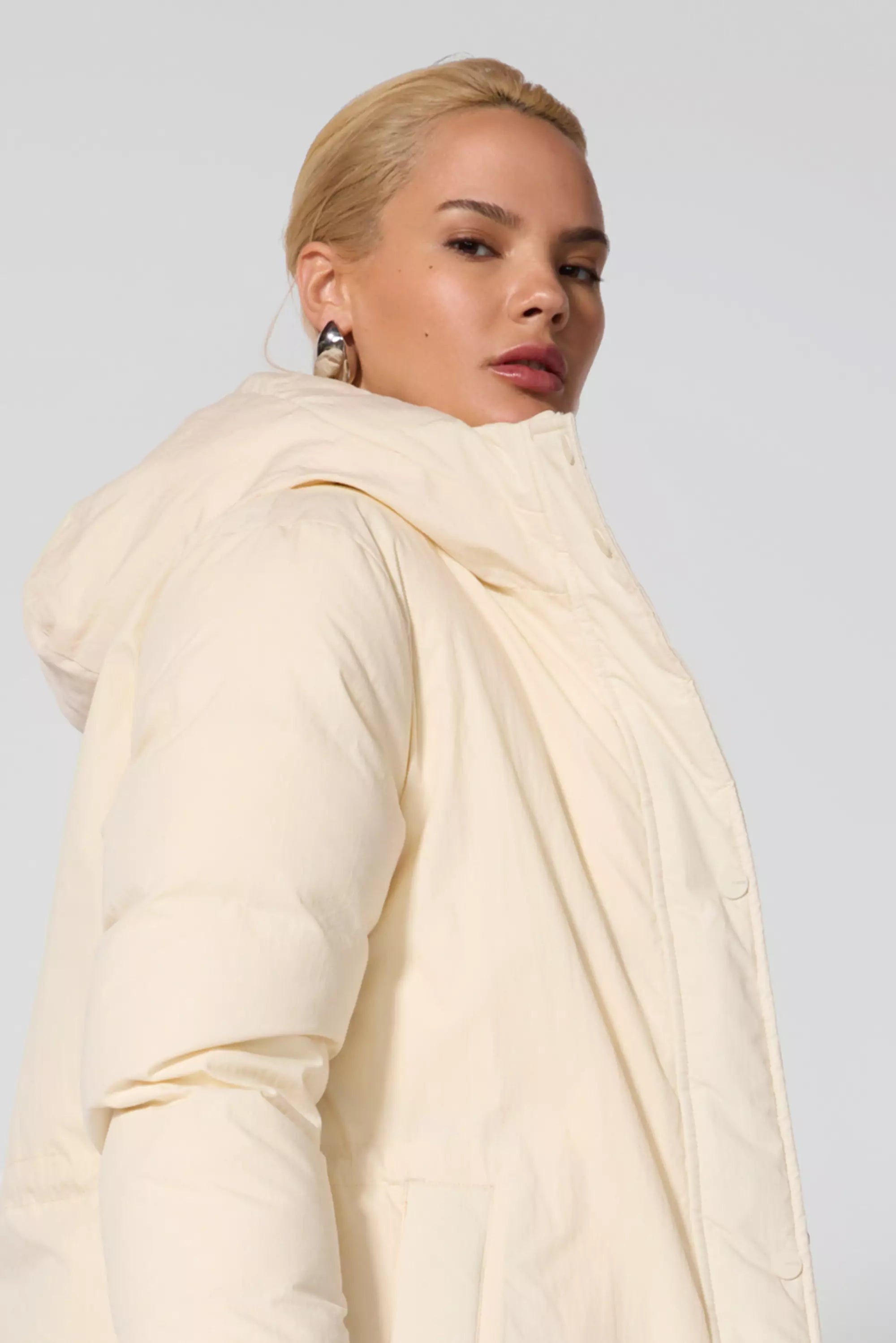 RDS Down Midi Puffer - Winter White