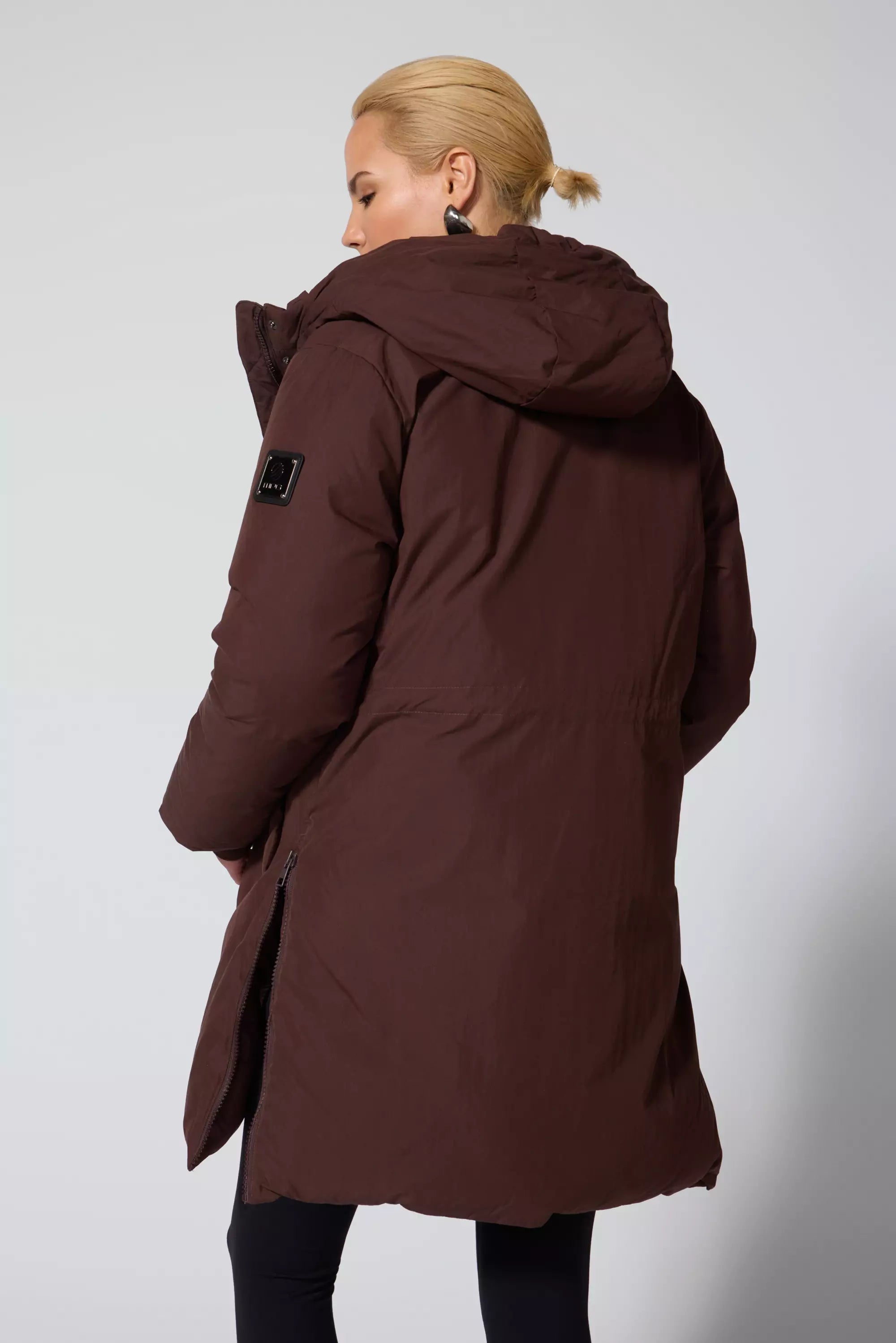 RDS Down Midi Puffer - Chocolate Brown