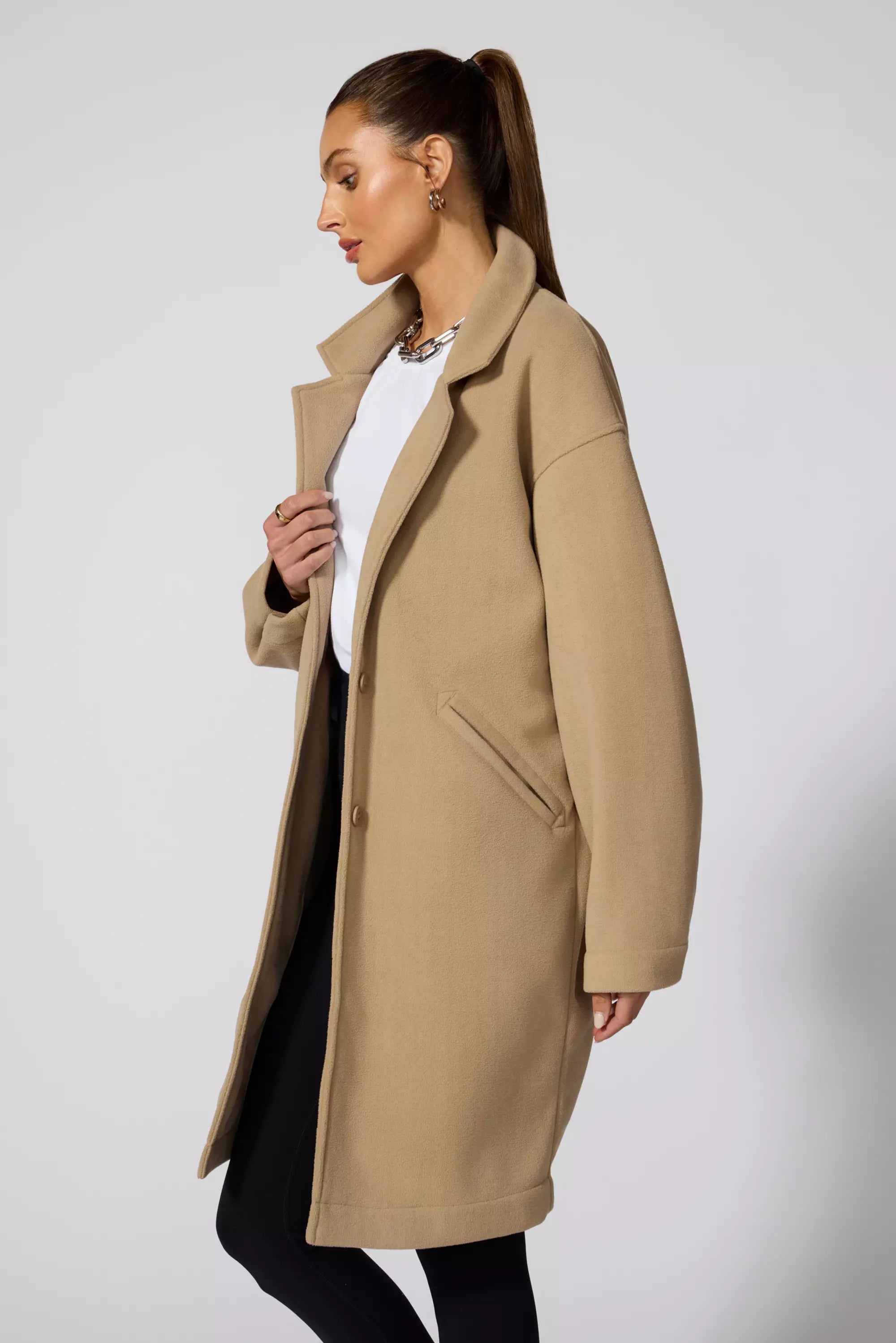 Elevate Fleece Overcoat - New Taupe