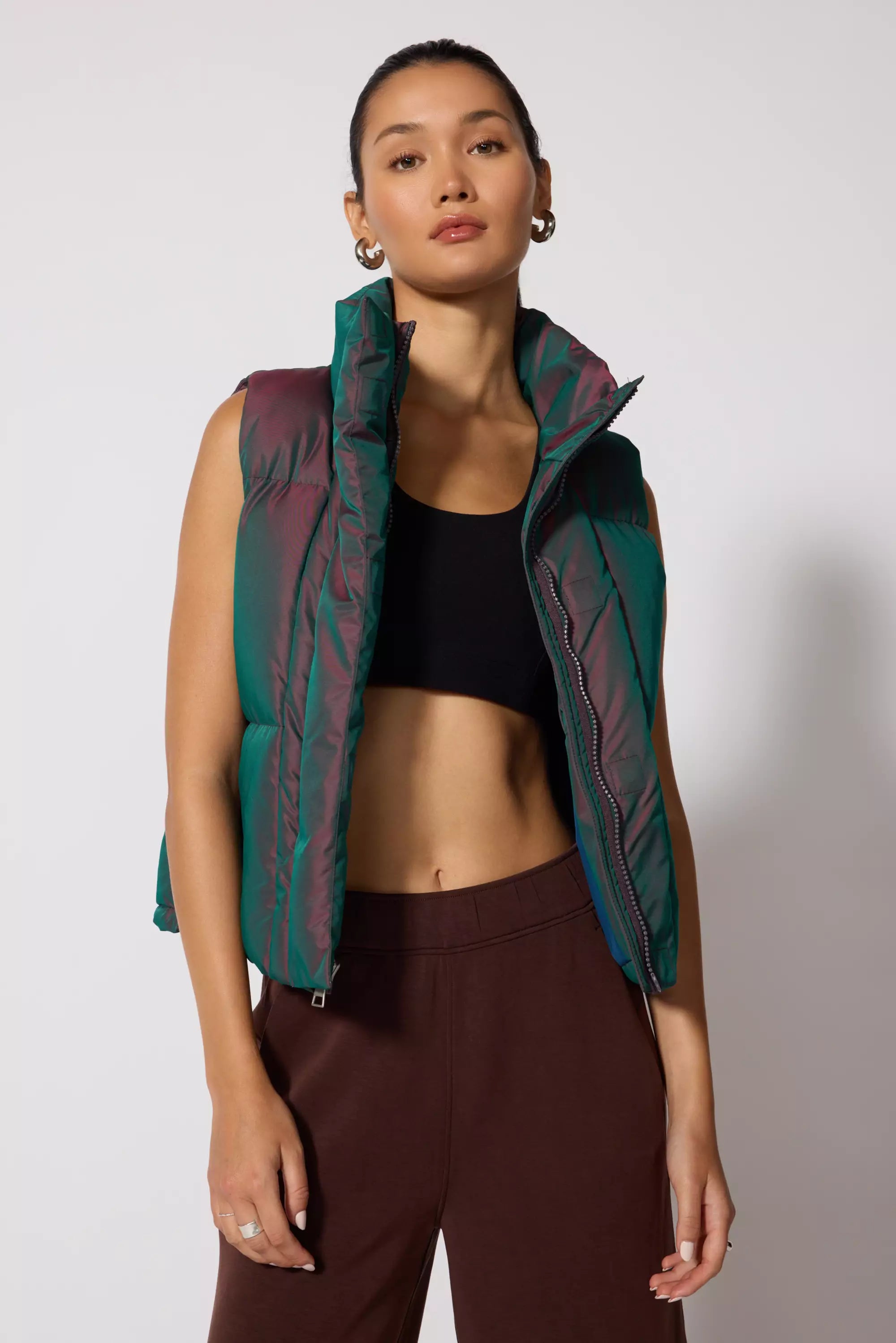 Aurora Cropped Vest - Northern Lights