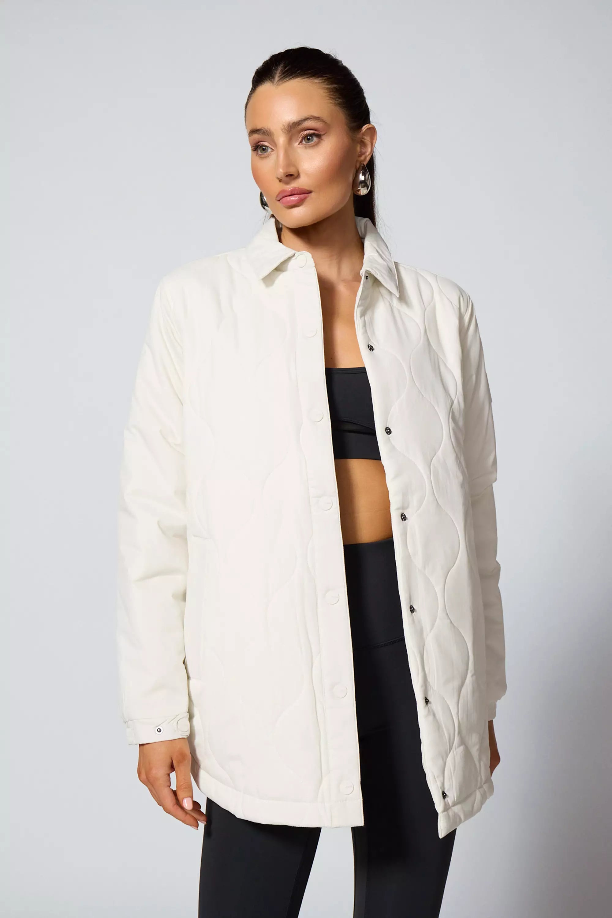 Fascinate Shirt Jacket - Pristine