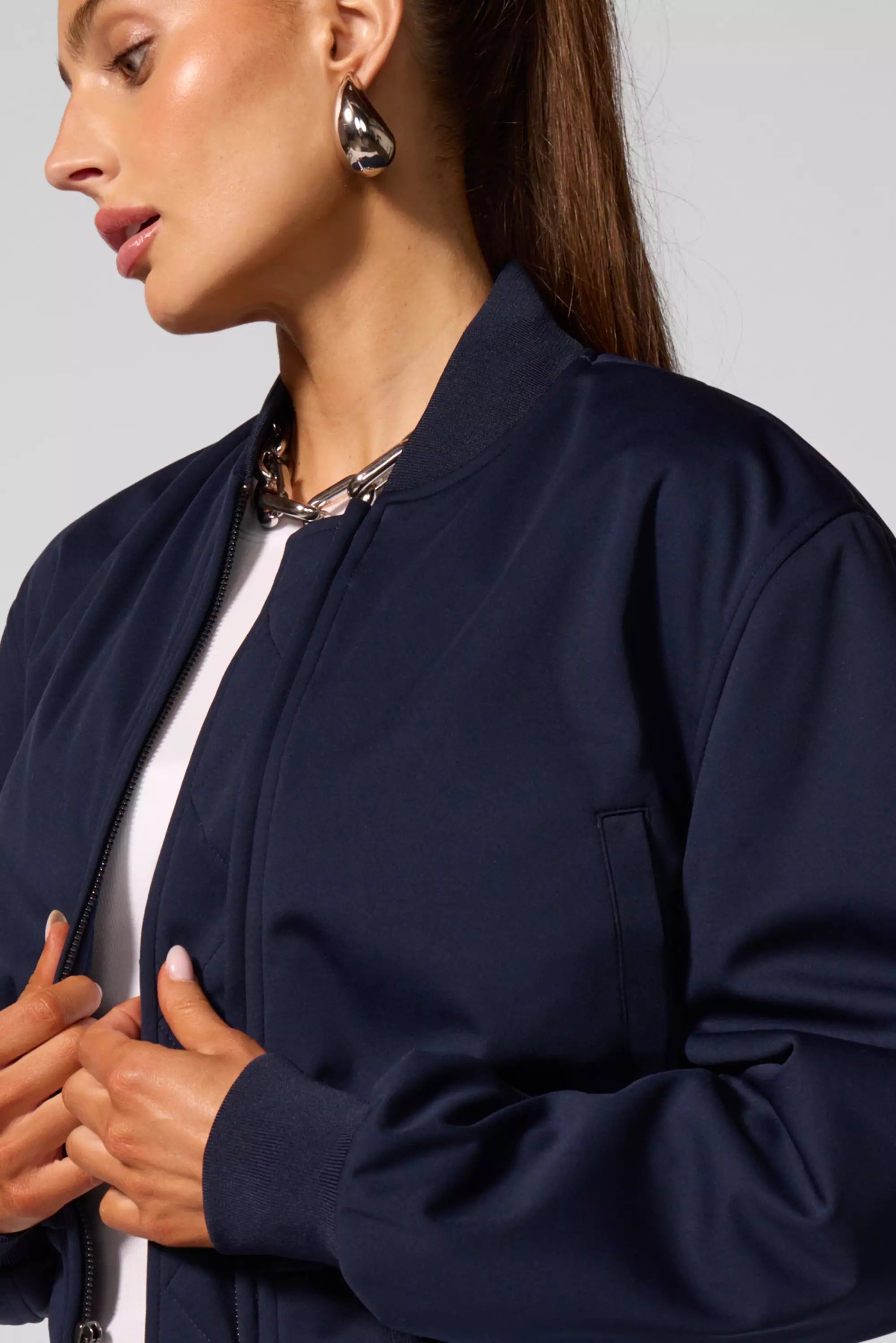 Bomber Jacket - Navy Blazer