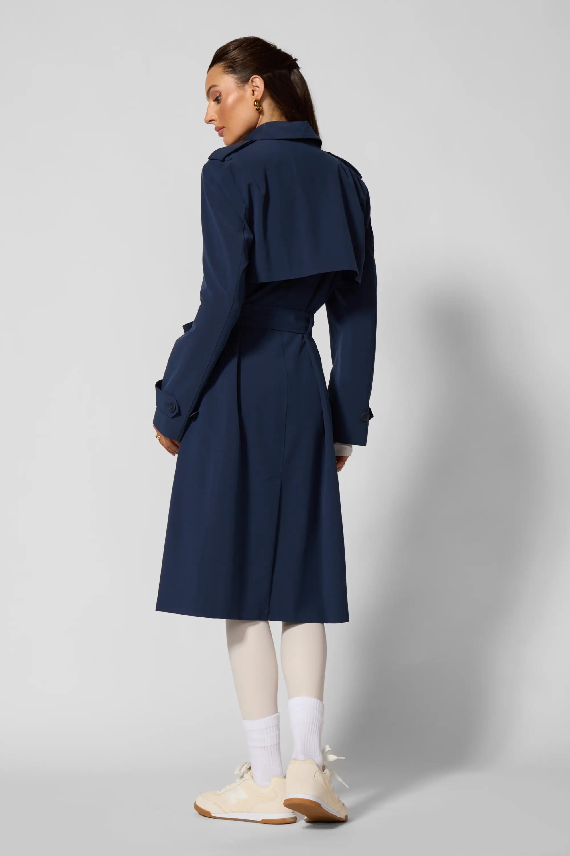 Ripstop Trench Coat - Navy Blazer