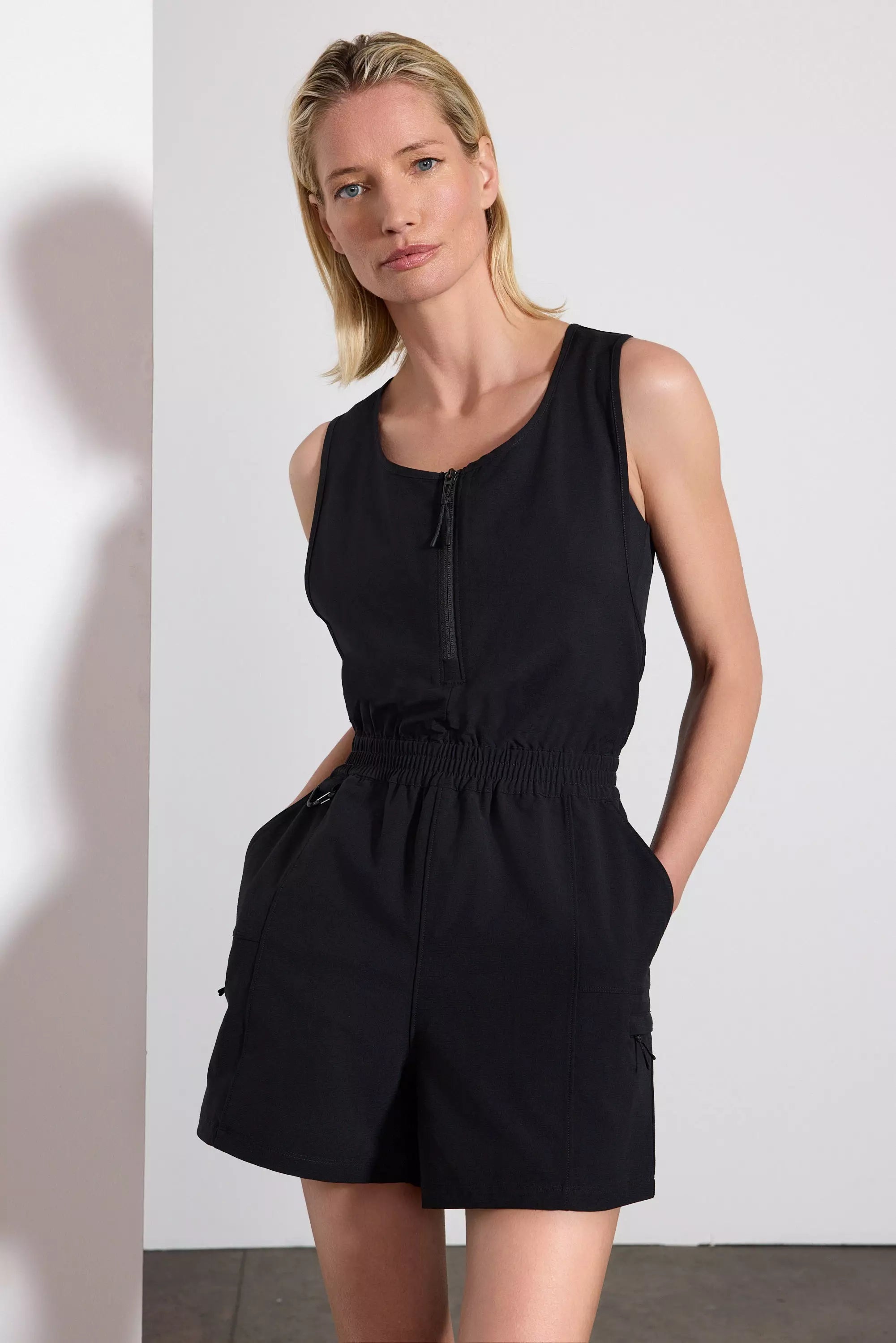 Rove Hiking Romper - Black