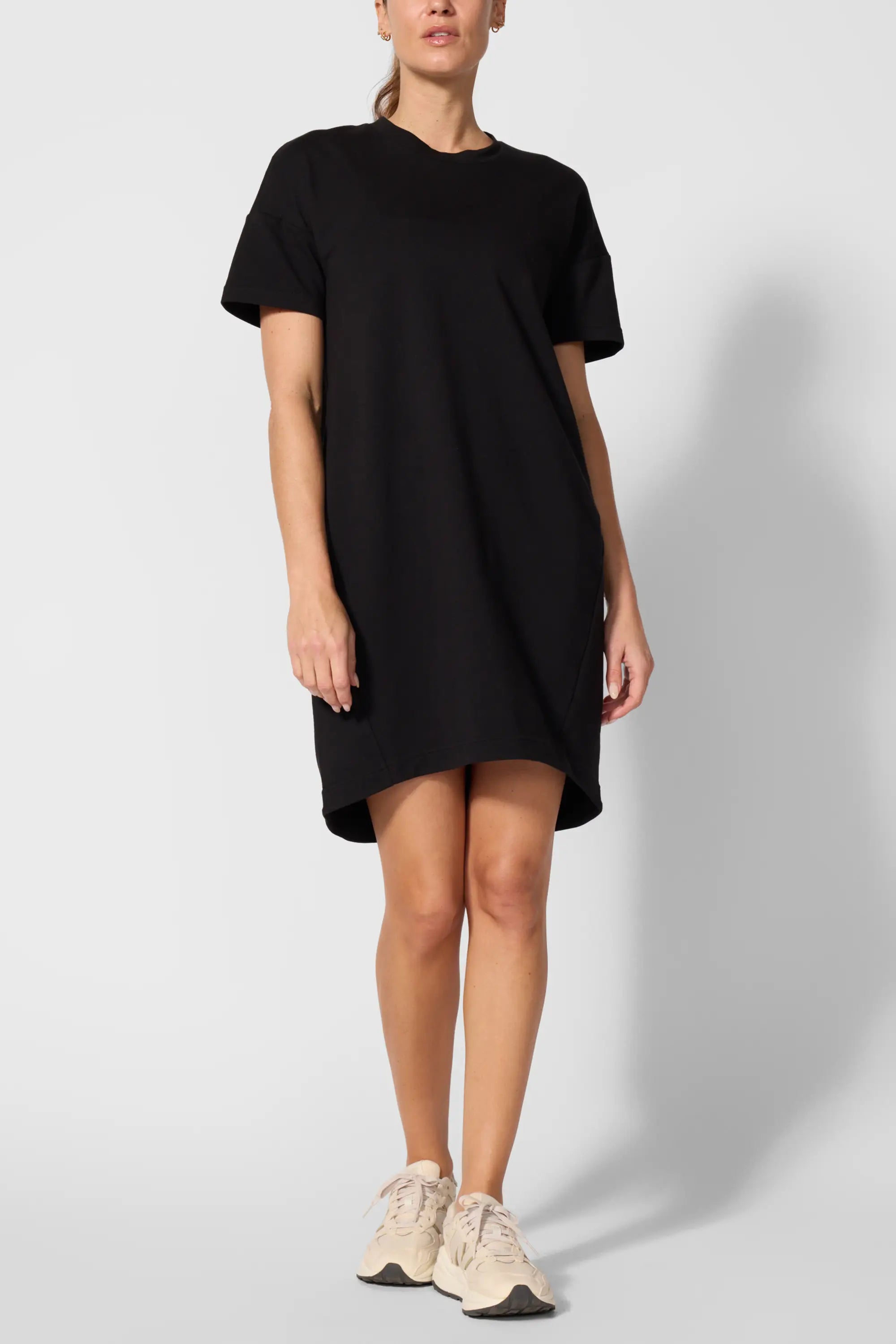 Robe de t-shirt Terry Luxe - noir