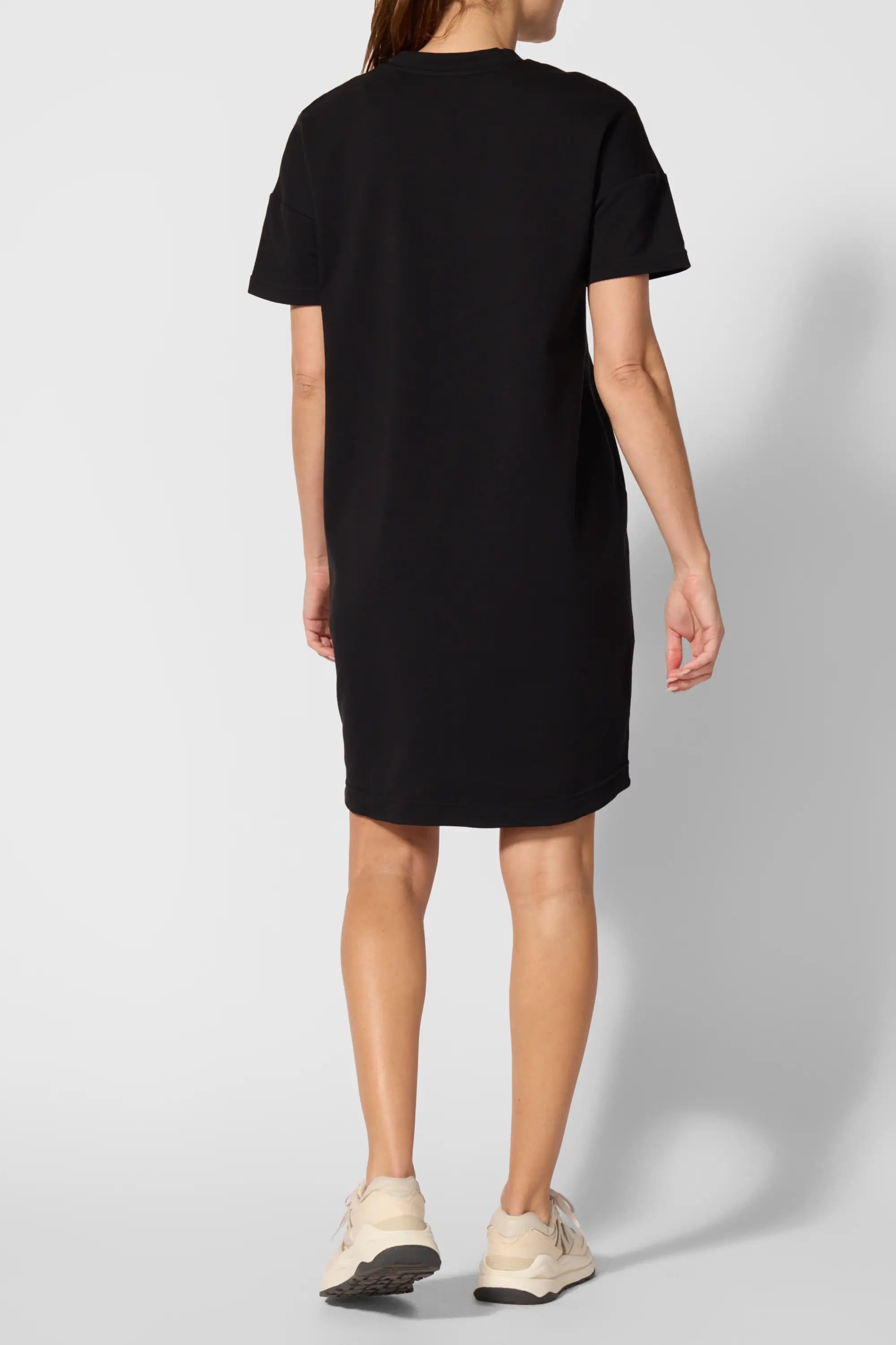 Luxe Terry T-Shirt Dress - Black