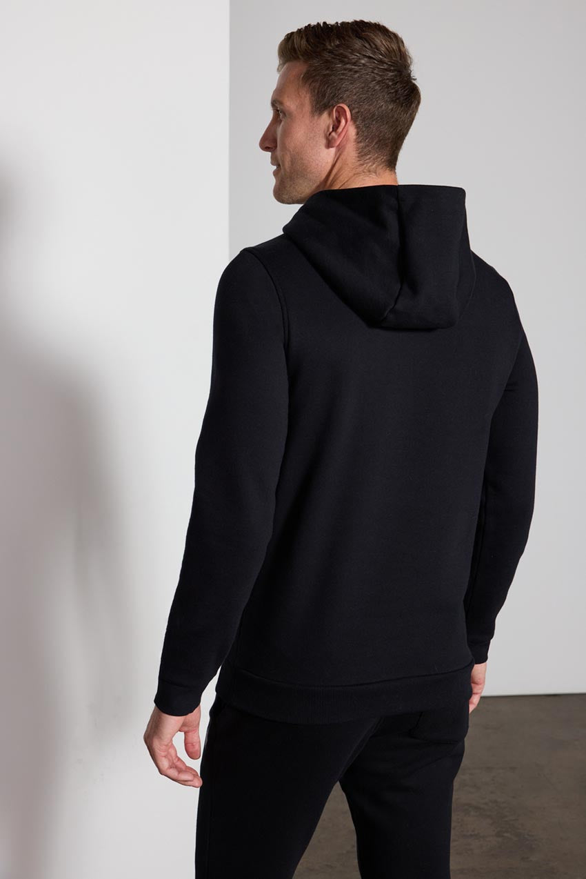 Comfort Men's Fleece Pullover Hoodie - Black