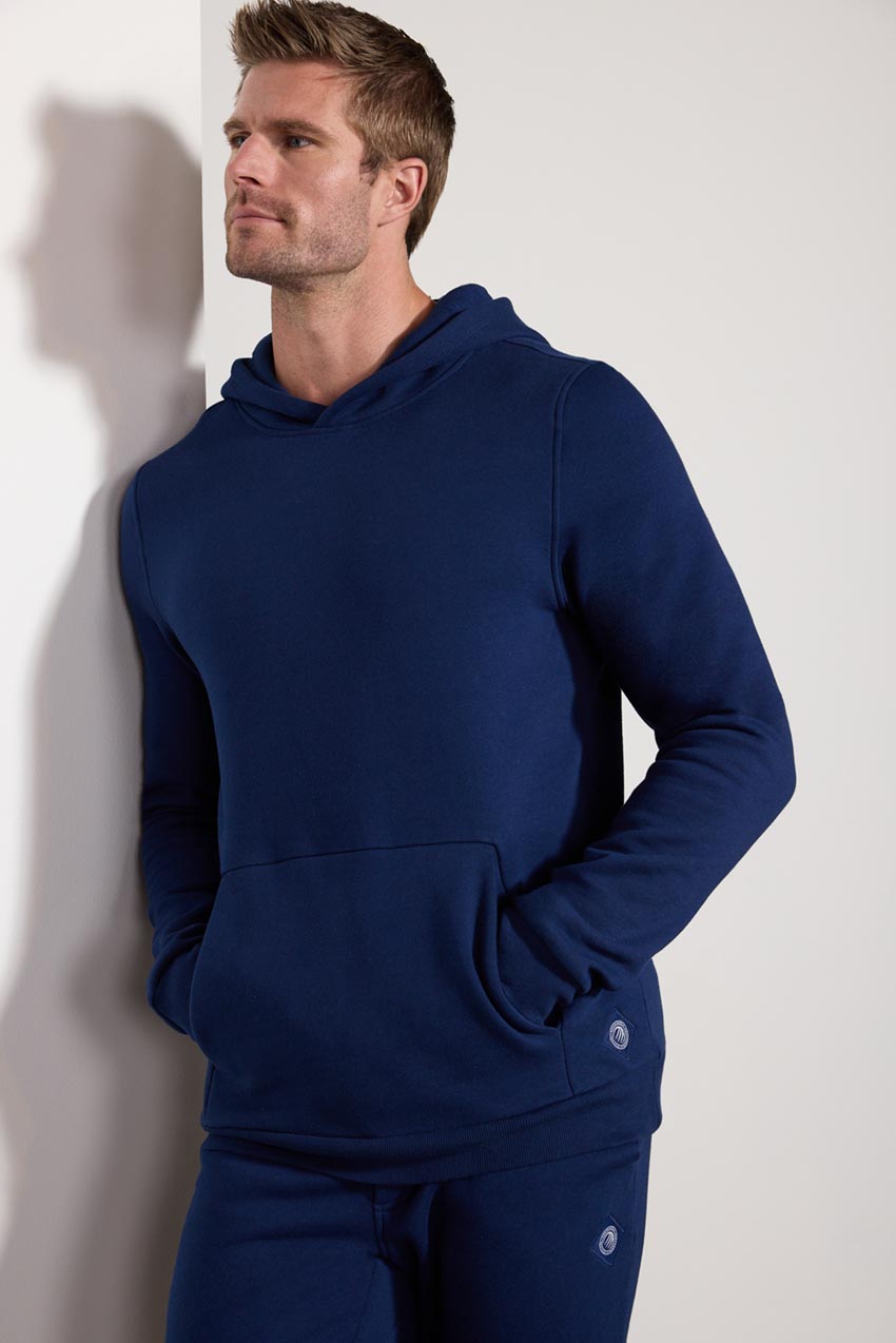 Comfort Men's Fleece Pullover Hoodie - Navy