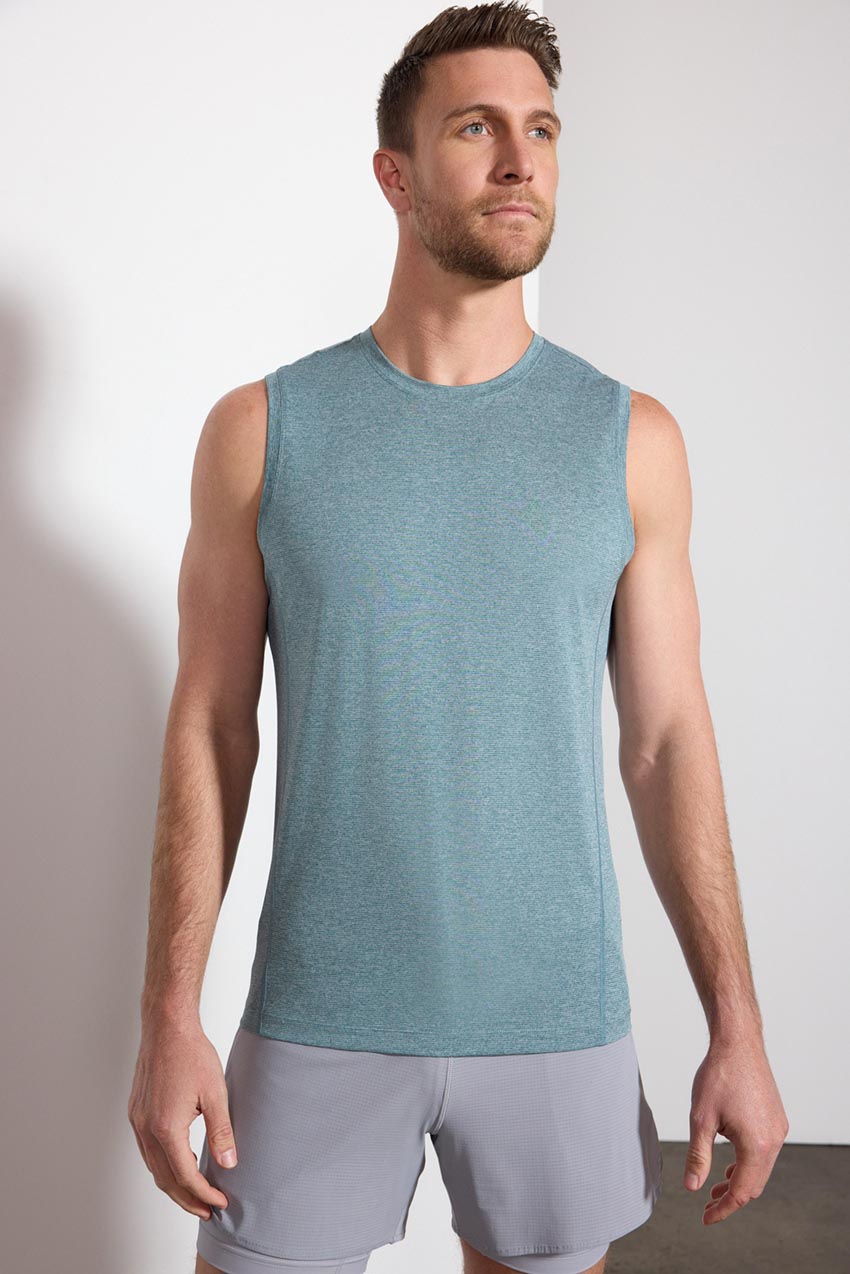 Conquer Crew Neck Tank - Hydro Melange