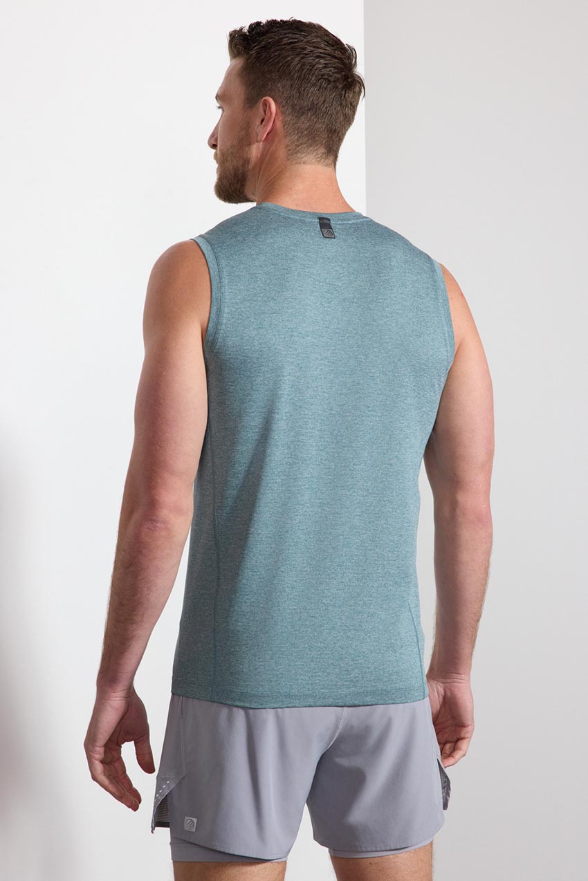 Conquer Crew Neck Tank - Hydro Melange