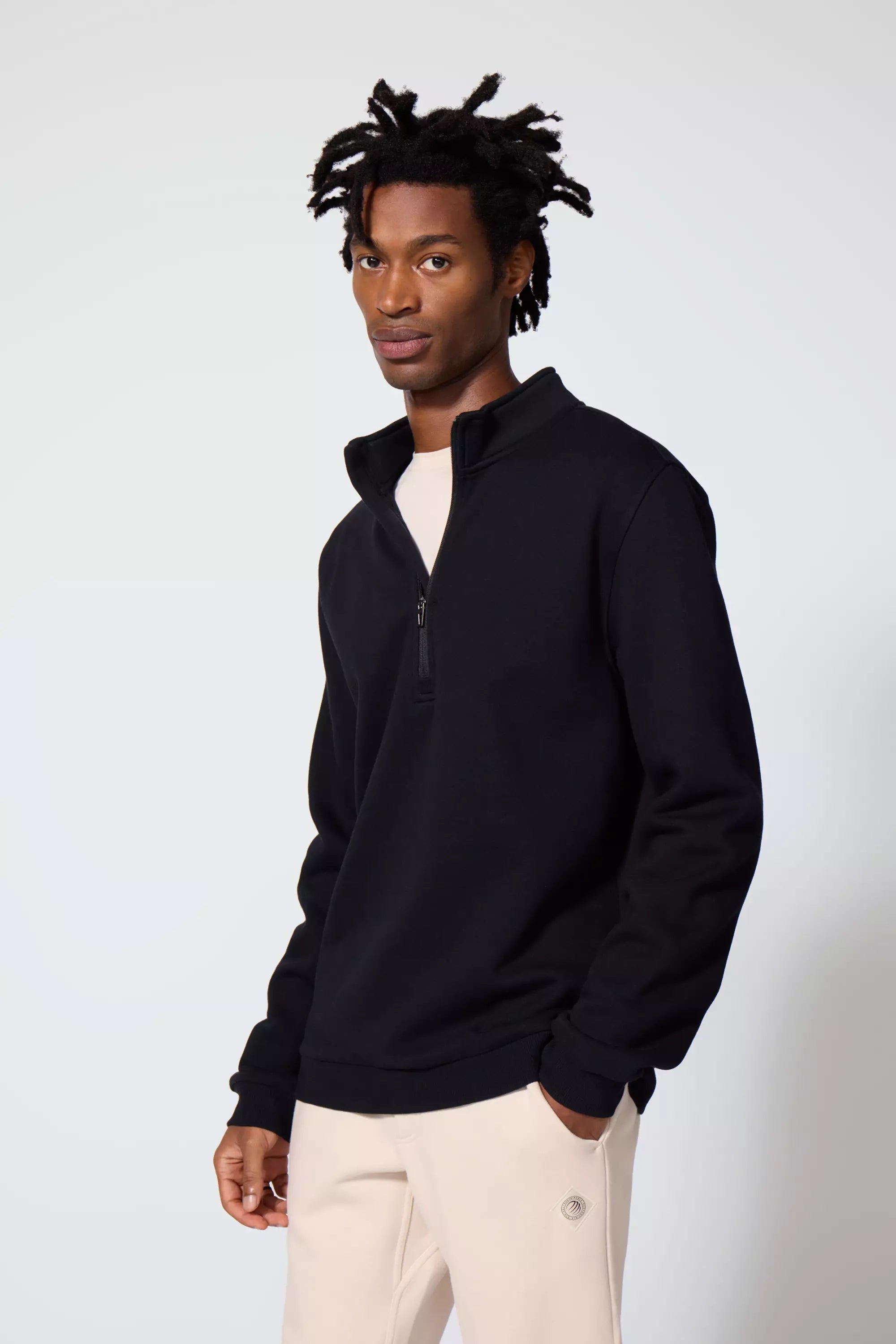 Comfort Men's Fleece 1/4 Zip  - Black