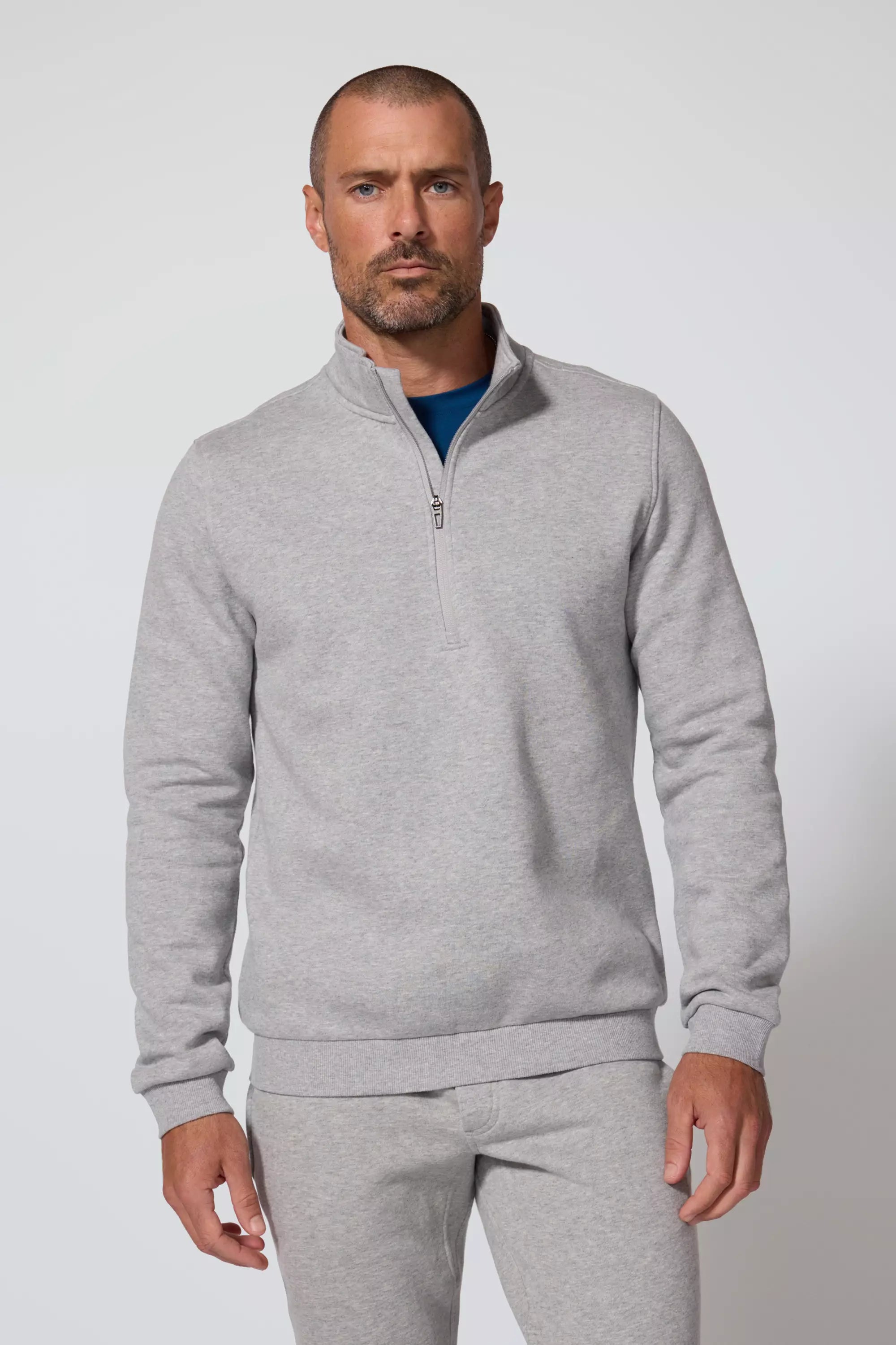 Comfort Men's Fleece 1/4 Zip  - Htr Concrete