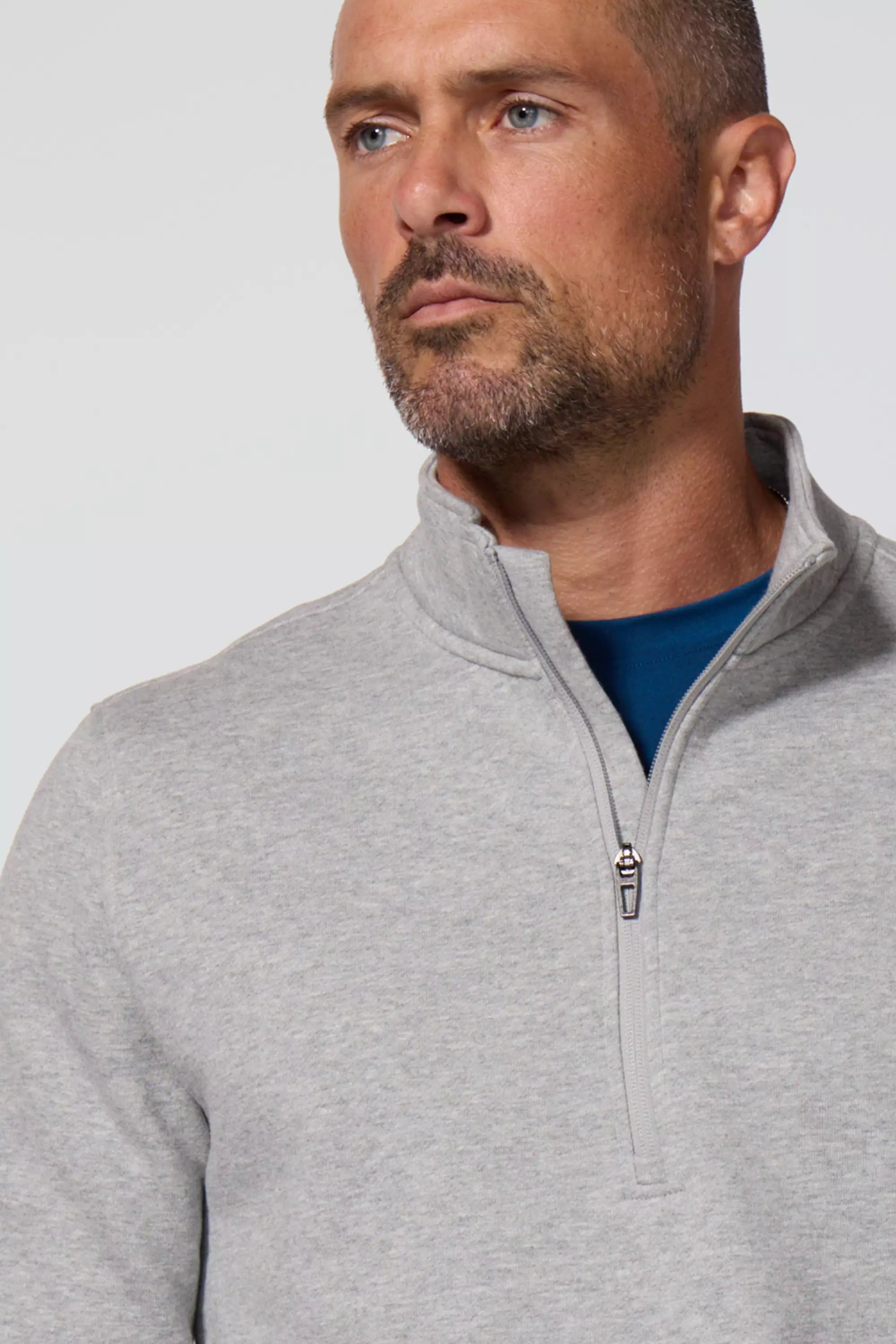 Comfort Men's Fleece 1/4 Zip  - Htr Concrete