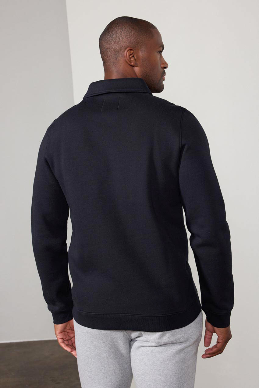 Comfort Men's Fleece Polo - Black