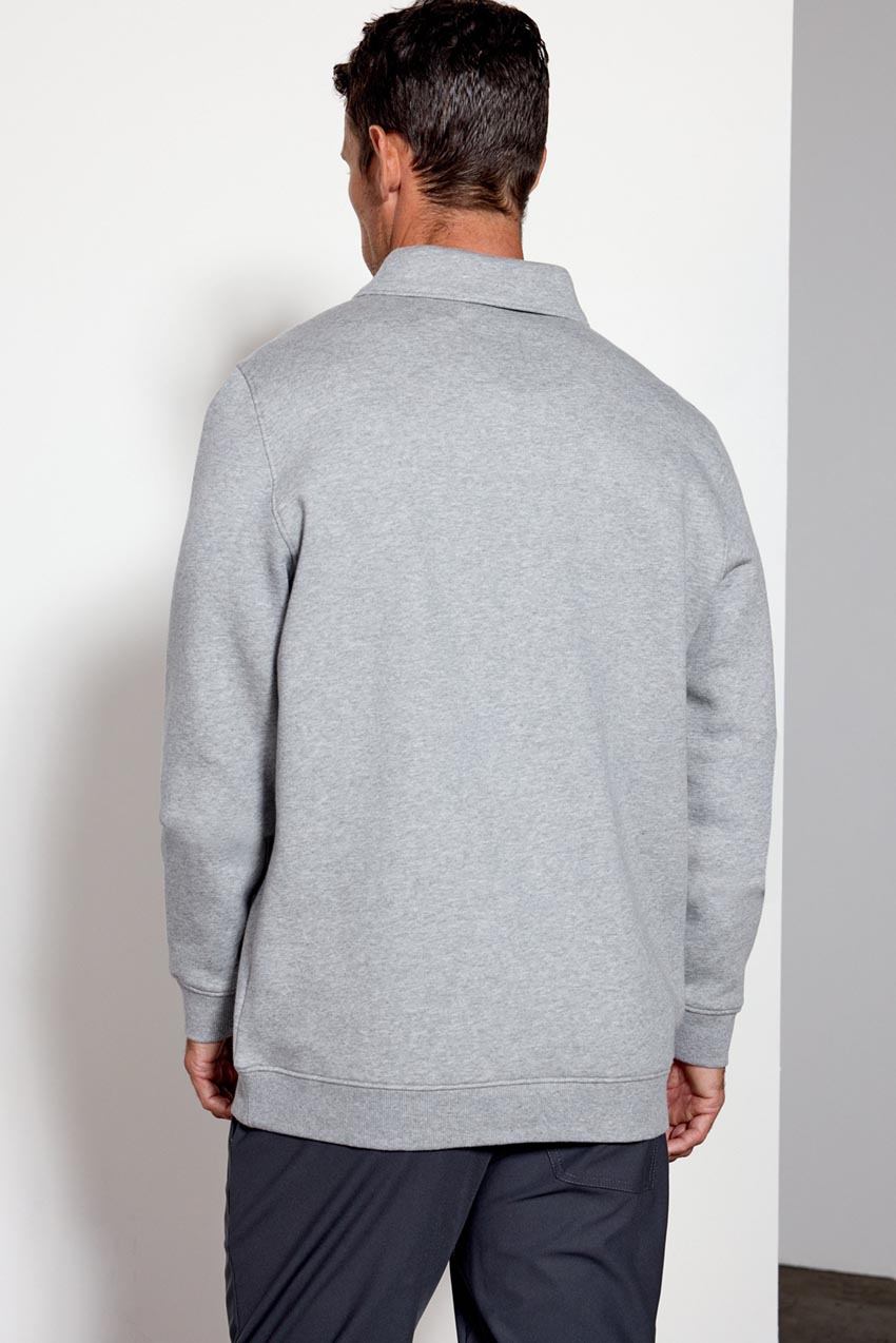 Comfort Men's Fleece Polo - Htr Concrete