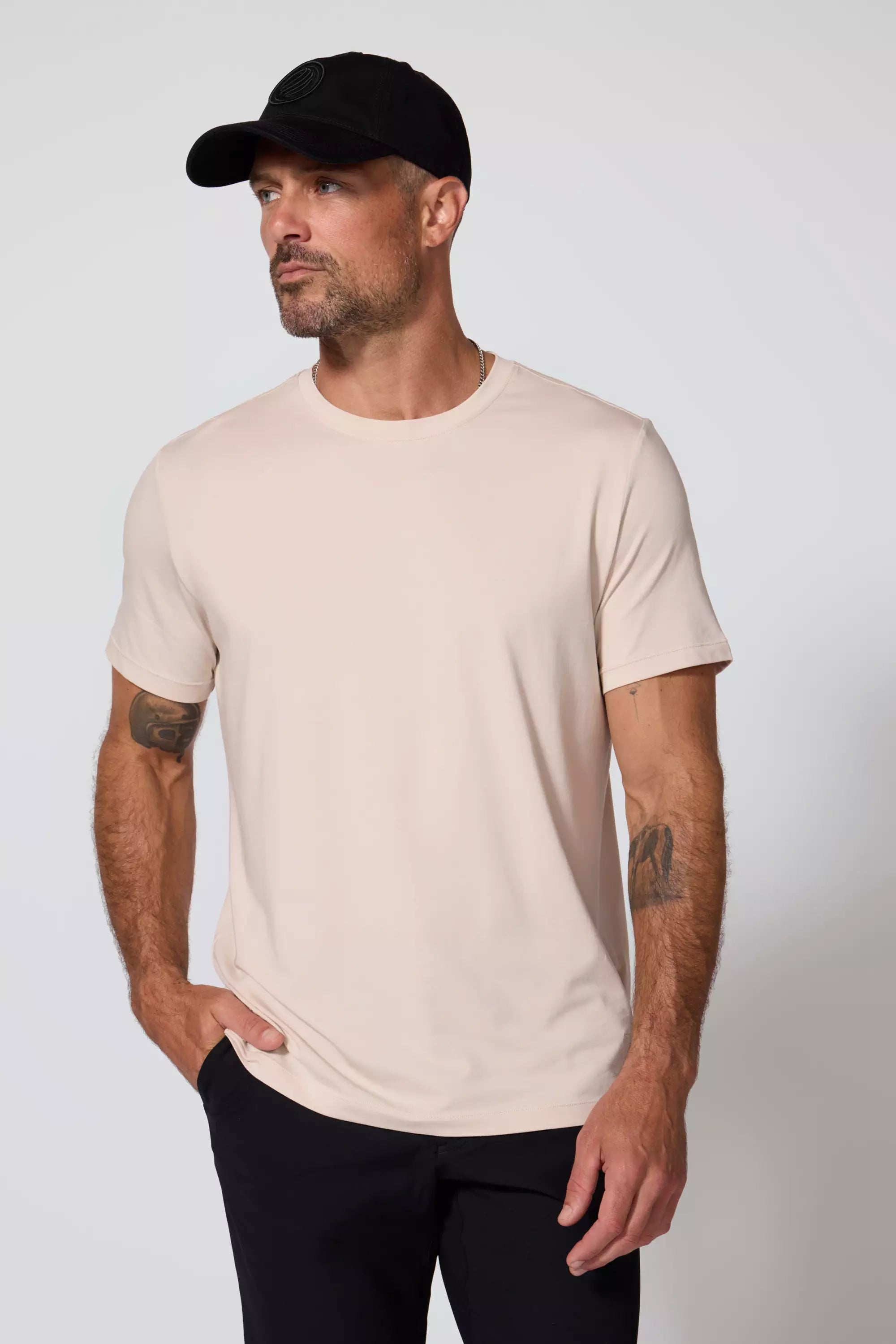 Pima Cotton Tee - Stone