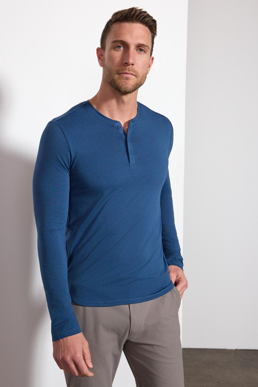 Pima Cotton Henley - Key Largo