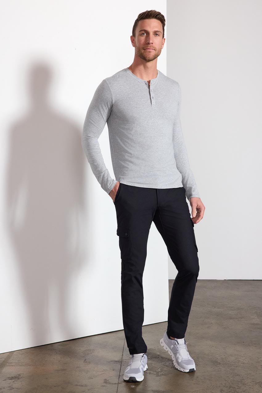 Pima Cotton Henley - Htr Concrete