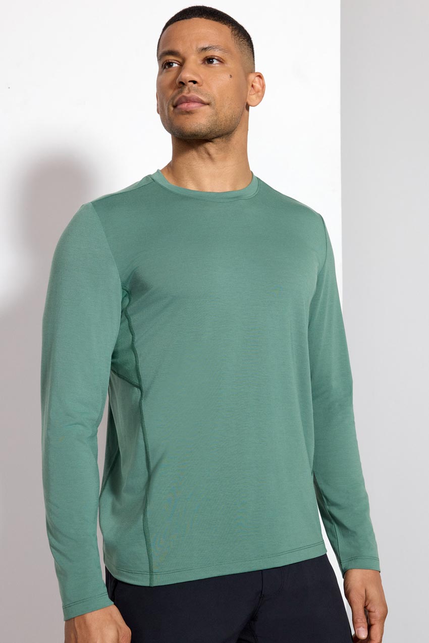 Performance Knit Men's Long Sleeve Tee - Myrtle