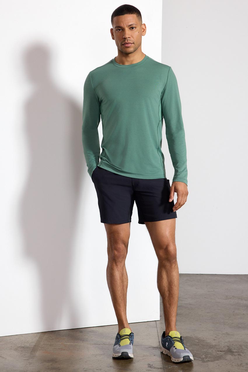 Performance Knit Men's Long Sleeve Tee - Myrtle