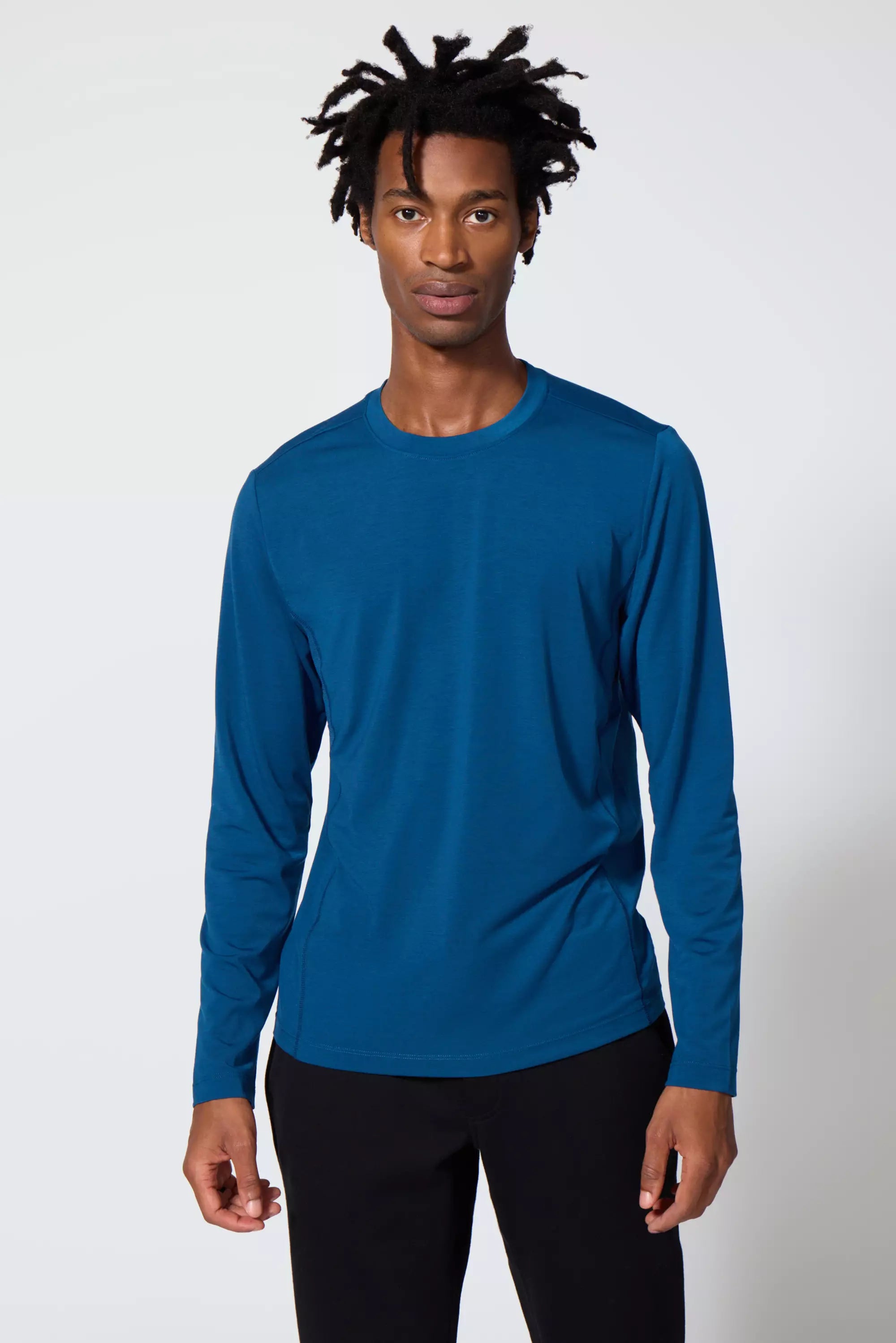 Performance Knit Men's Long Sleeve Tee - Poseidon