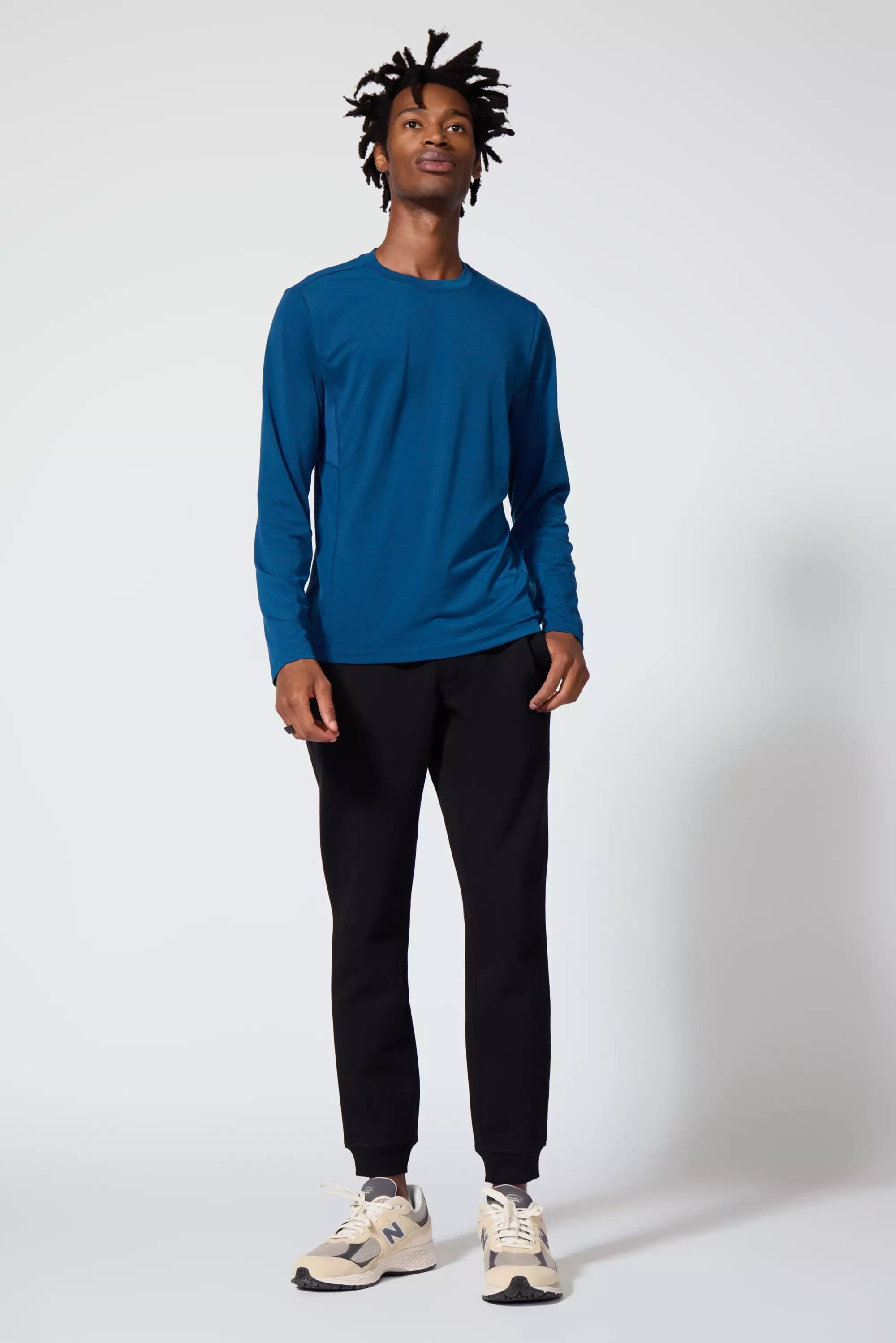 Performance Knit Men's Long Sleeve Tee - Poseidon