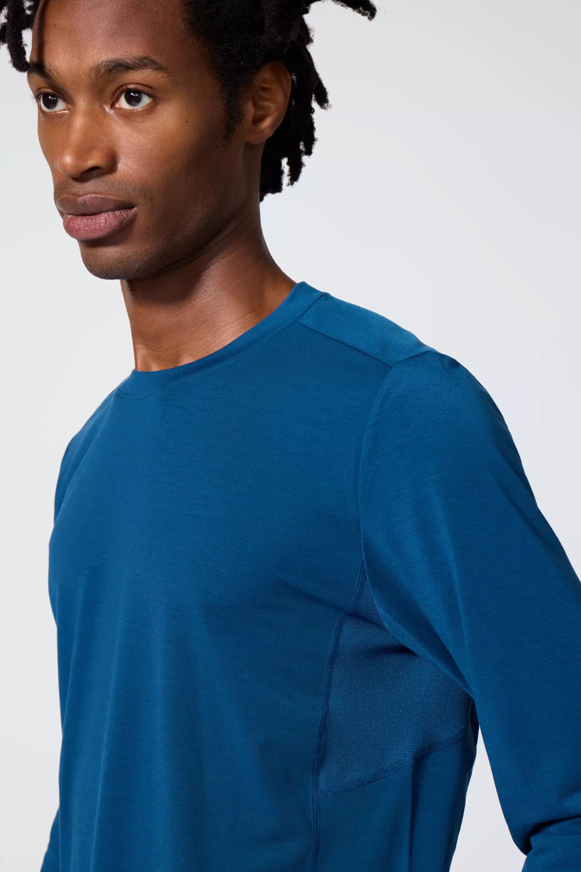 Performance Knit Men's Long Sleeve Tee - Poseidon