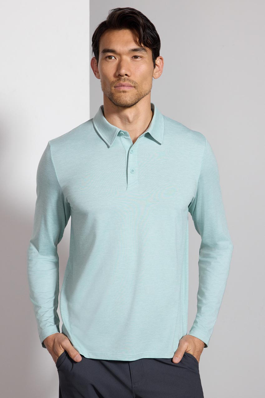 Triumph Long Sleeve Polo - Blue Haze