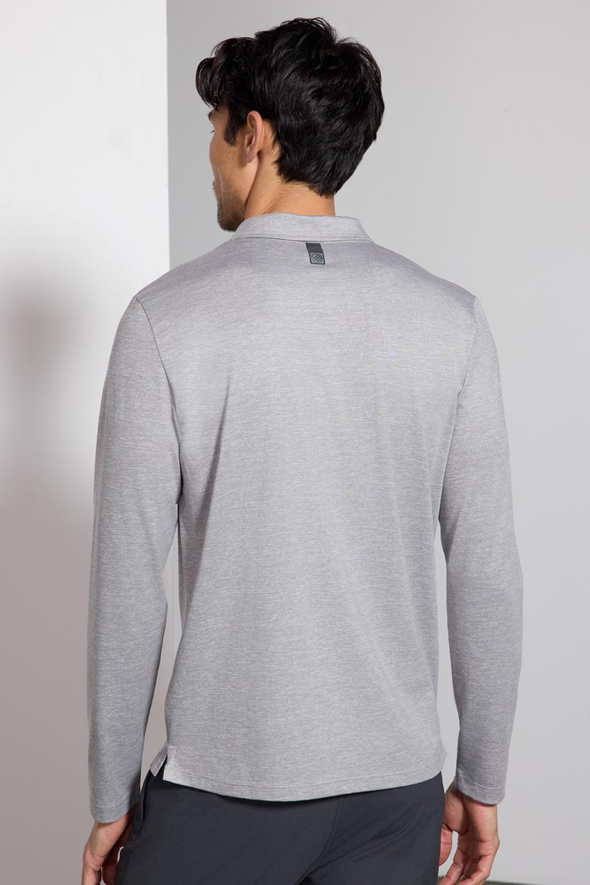 Triumph Long Sleeve Polo - Htr Concrete