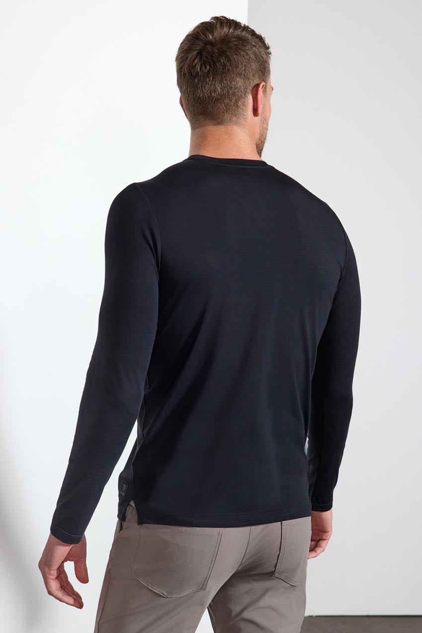 Pima Cotton Long Sleeve Tee - Black