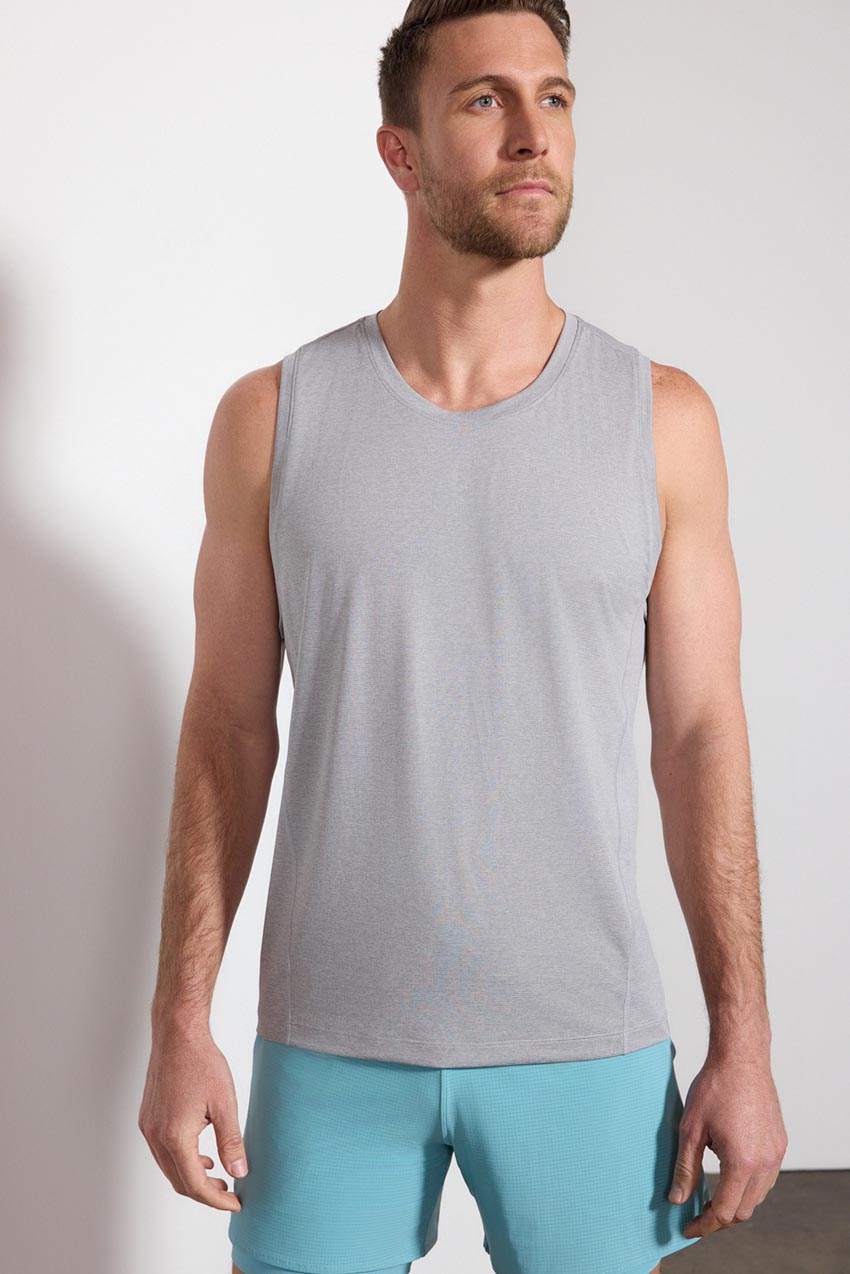 Conquer Scoop Neck Tank - Sleet Melange