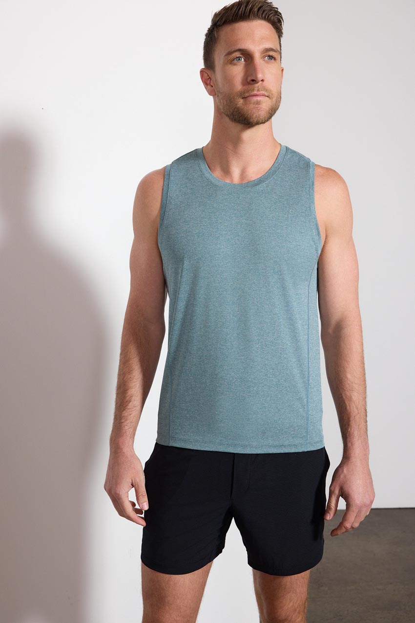 Conquer Scoop Neck Tank - Hydro Melange