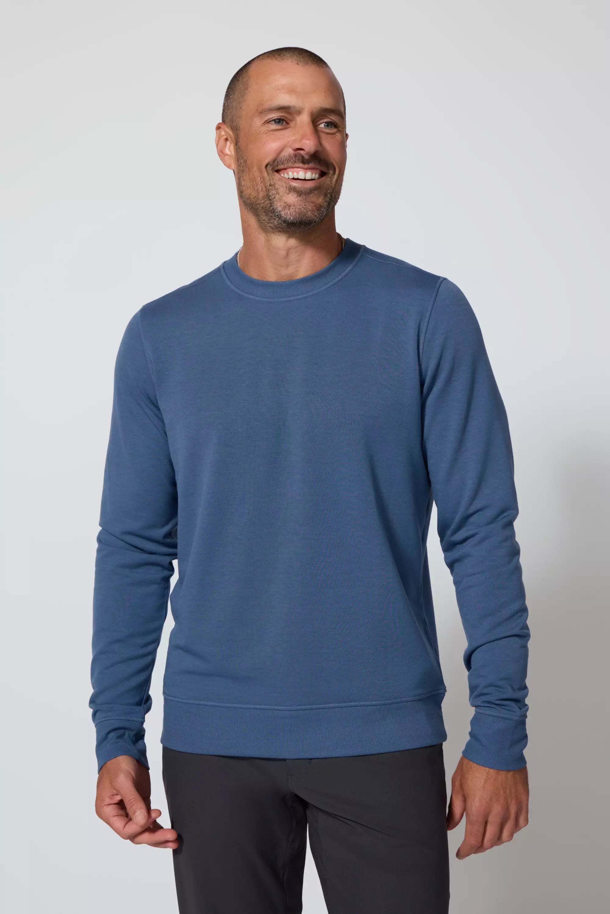 Men's Cozy Fleece Pullover - Petrol Blue