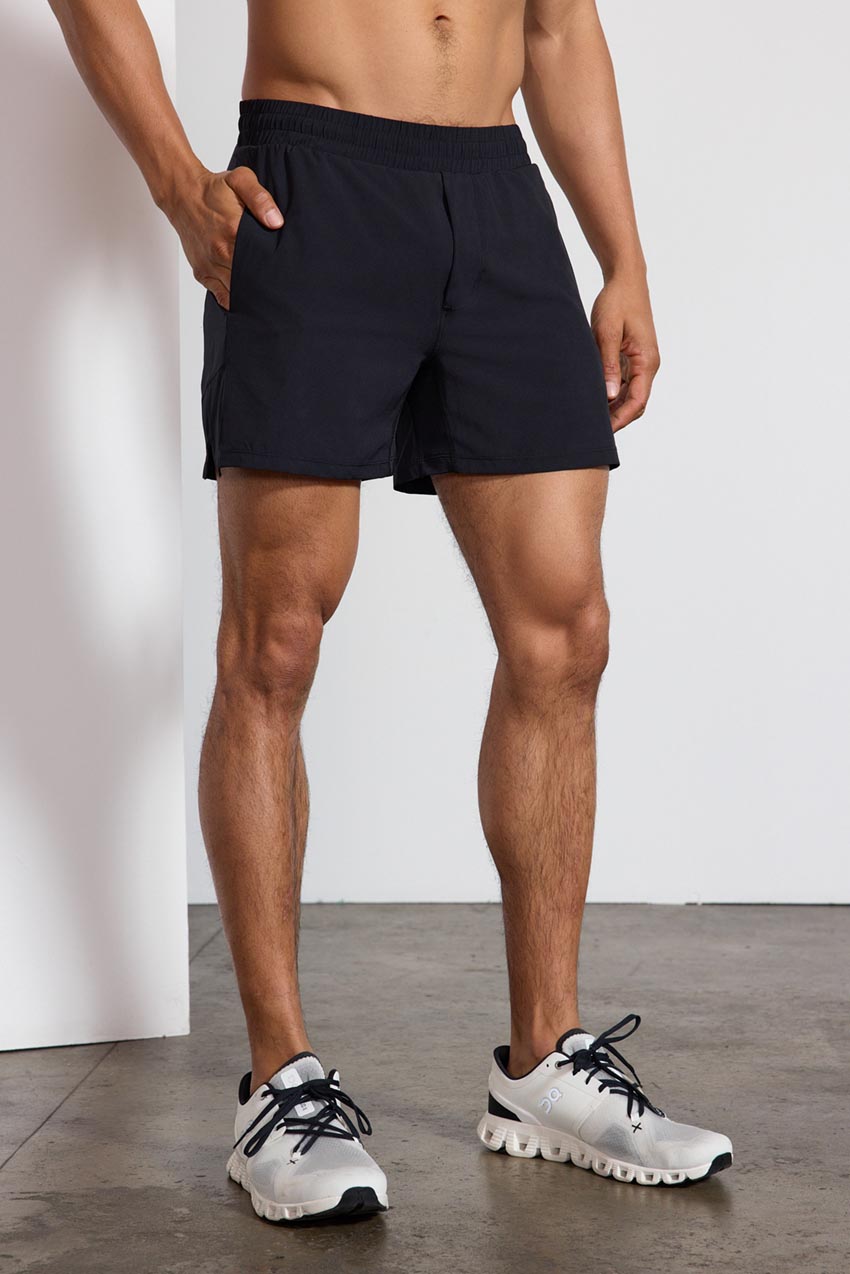 Stride Swim / Sweat Short with Liner - 5" - Black/Primrose