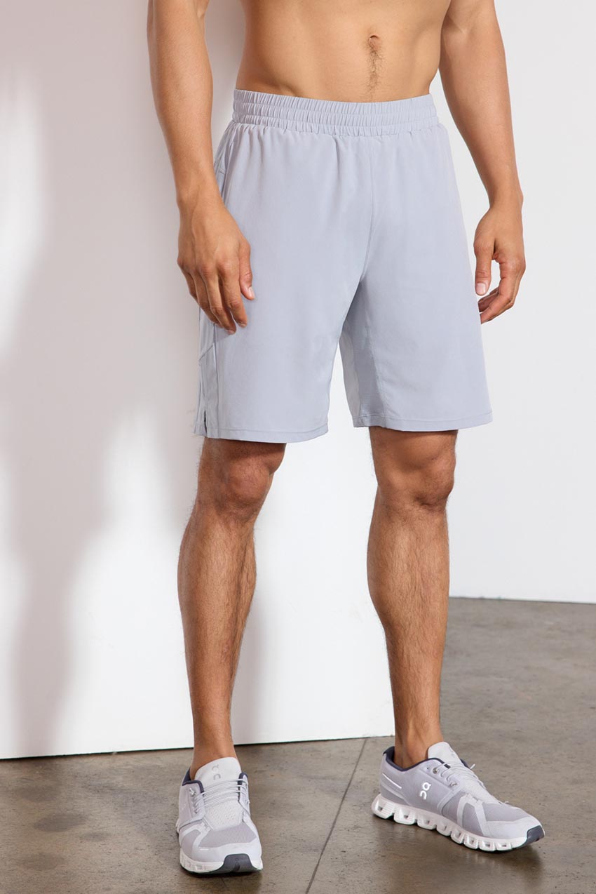 Stride Short with Liner - 9" - Sleet/Violet