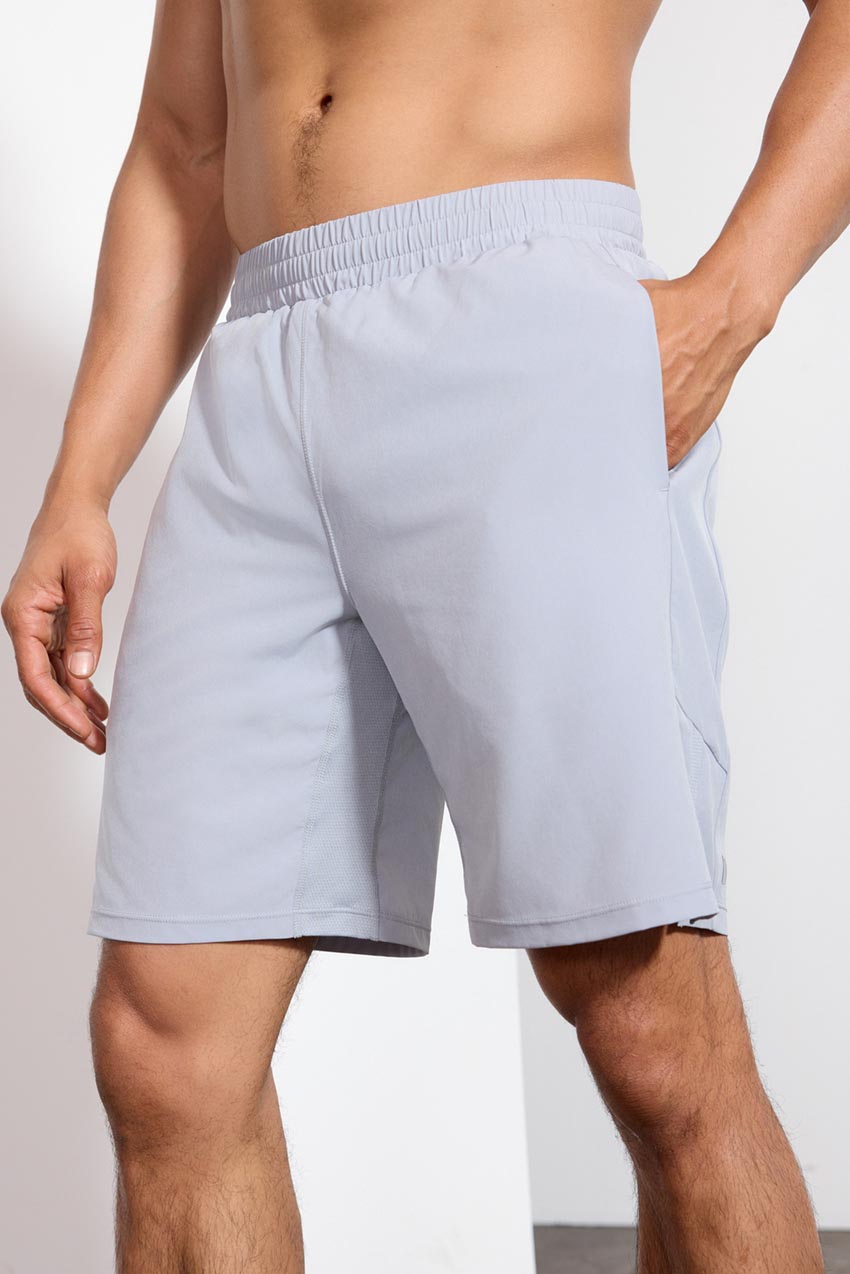 Stride Short with Liner - 9" - Sleet/Violet