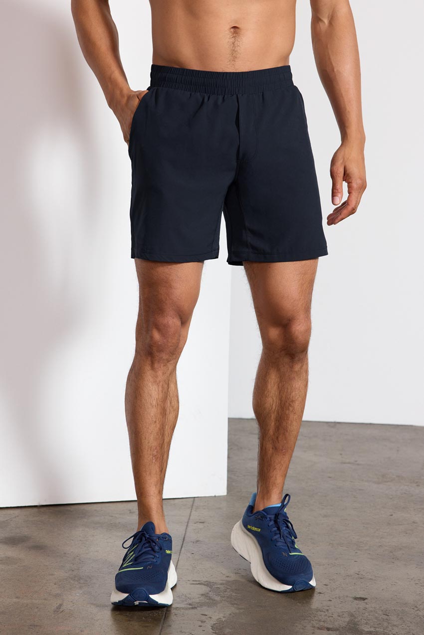 Stride Sweat / Swim Short with Liner - 7" - Black/Primrose