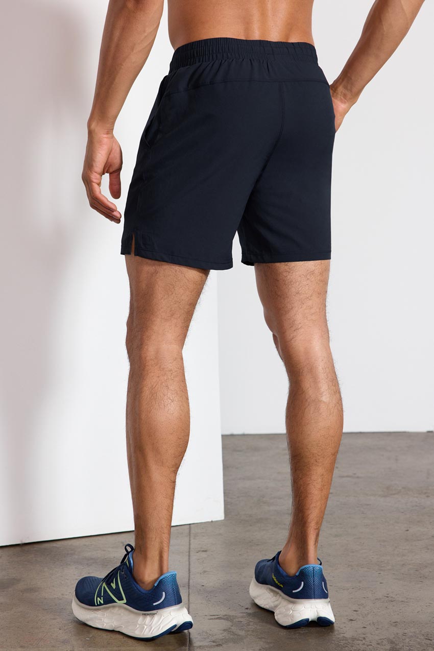 Stride Sweat / Swim Short with Liner - 7" - Black/Primrose