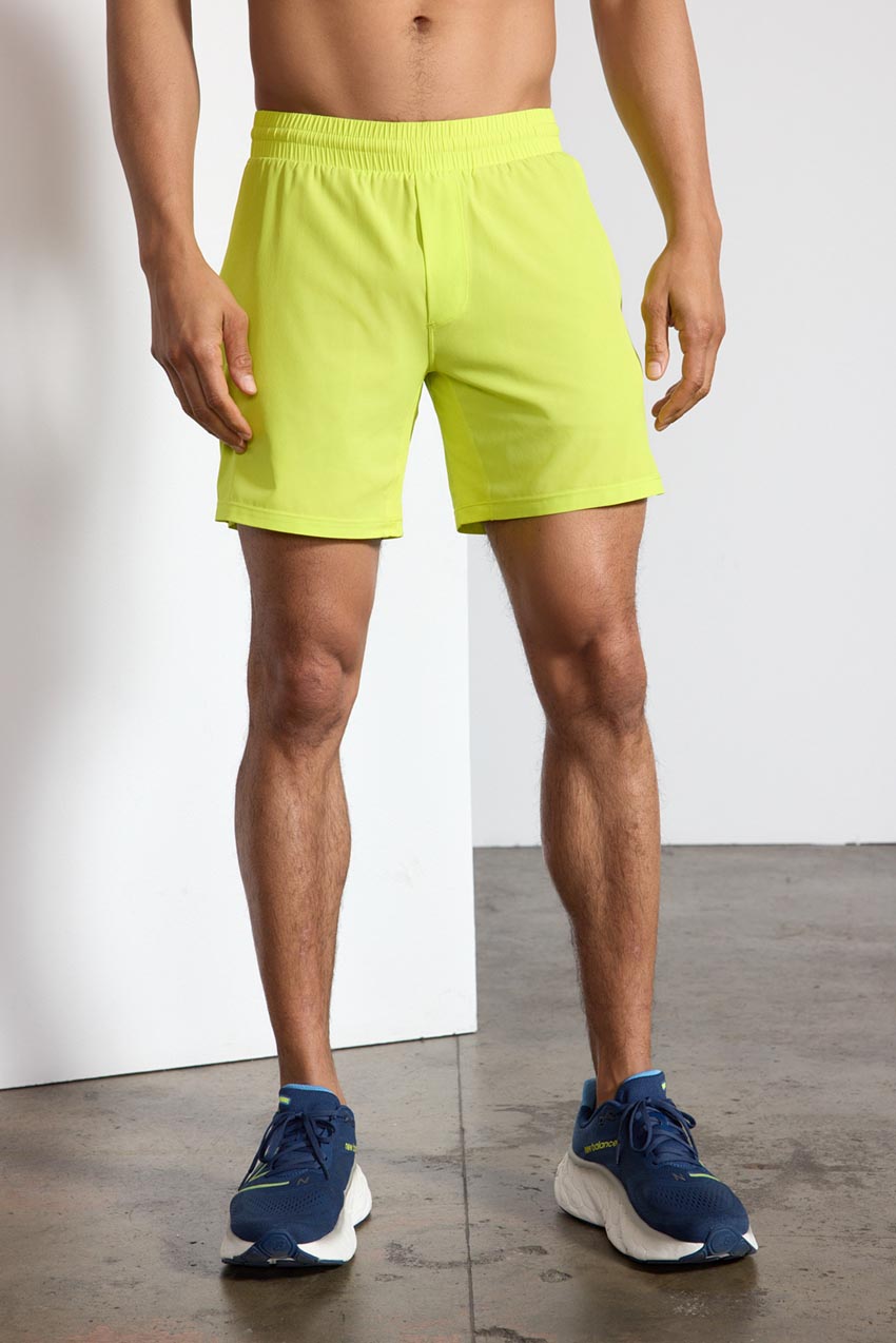 Stride Sweat / Swim Short with Liner - 7" - Primrose/White