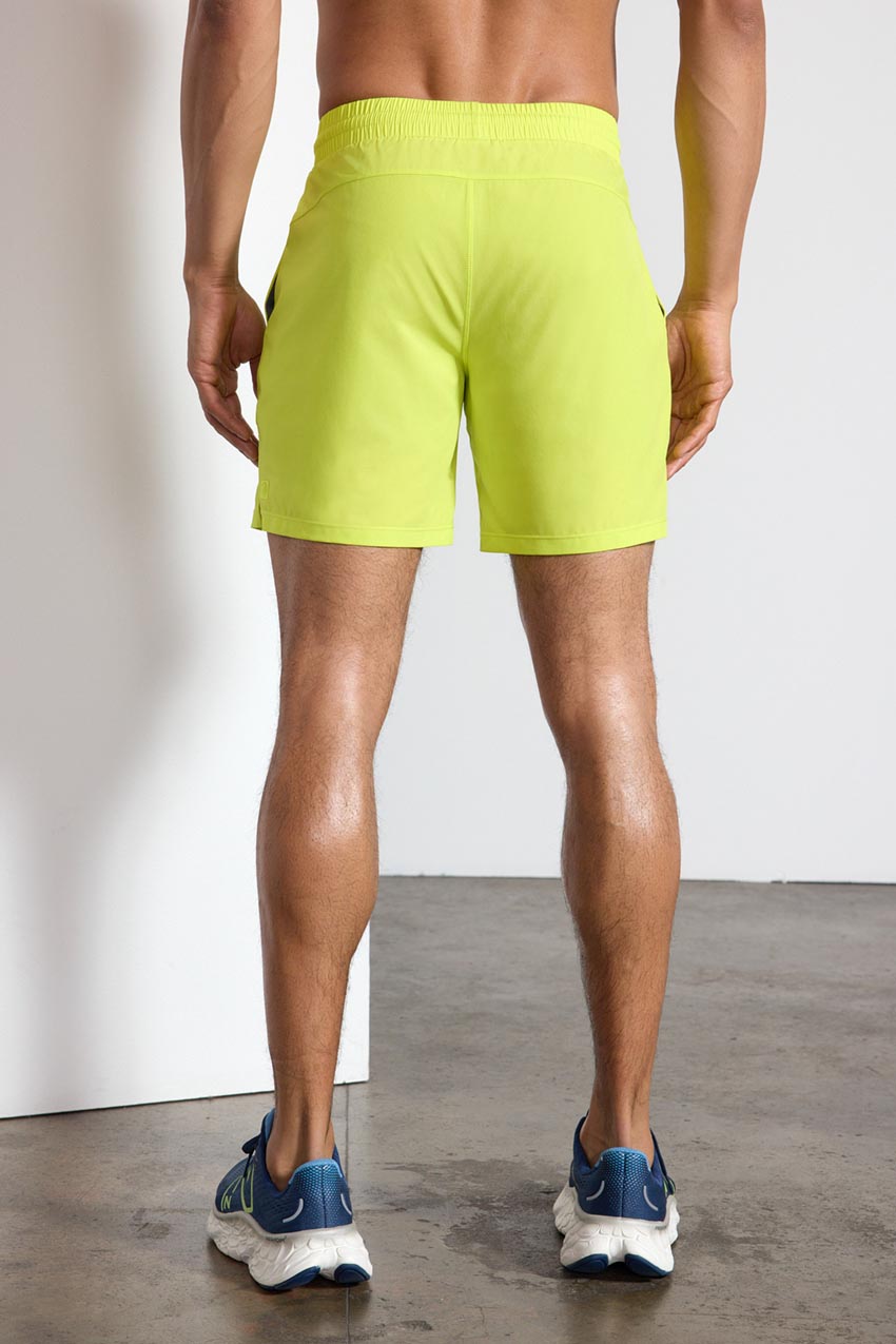 Stride Sweat / Swim Short with Liner - 7" - Primrose/White