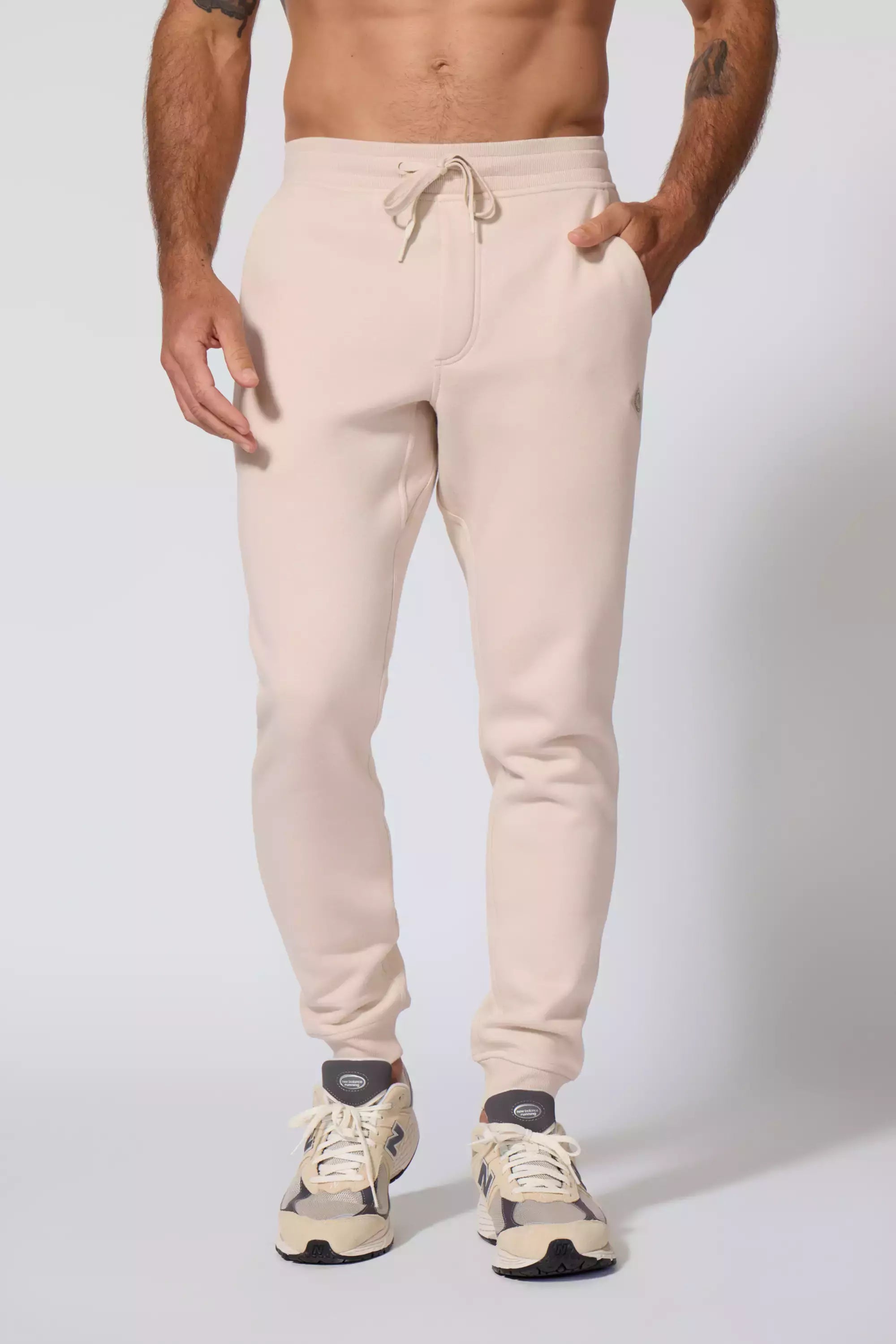 Comfort Men's Fleece Jogger - Stone