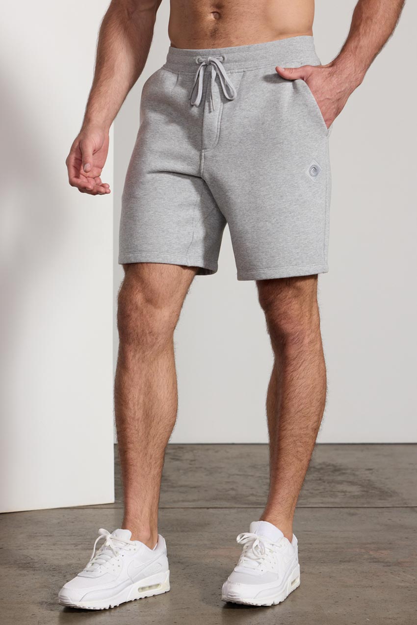 Comfort Men's Fleece Short - Htr Concrete