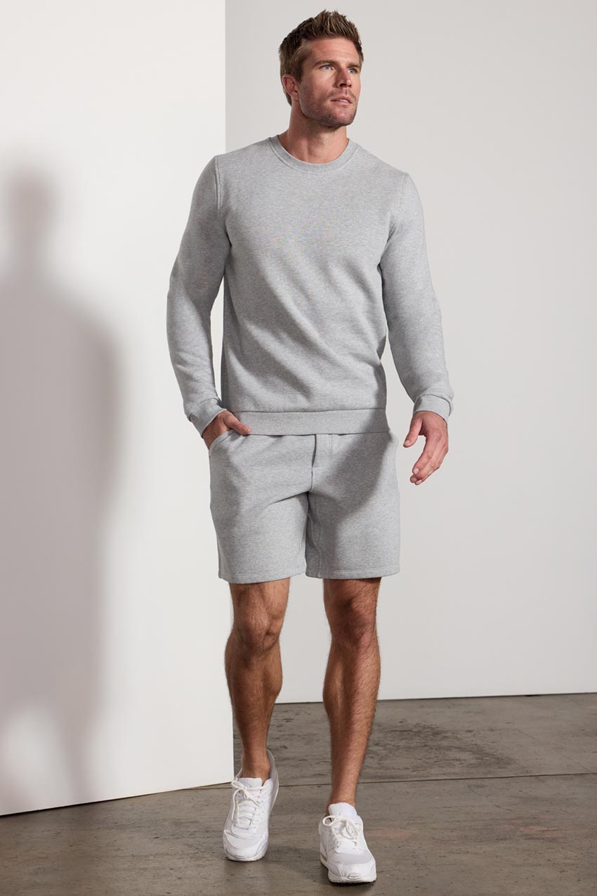 Comfort Men's Fleece Short - Htr Concrete