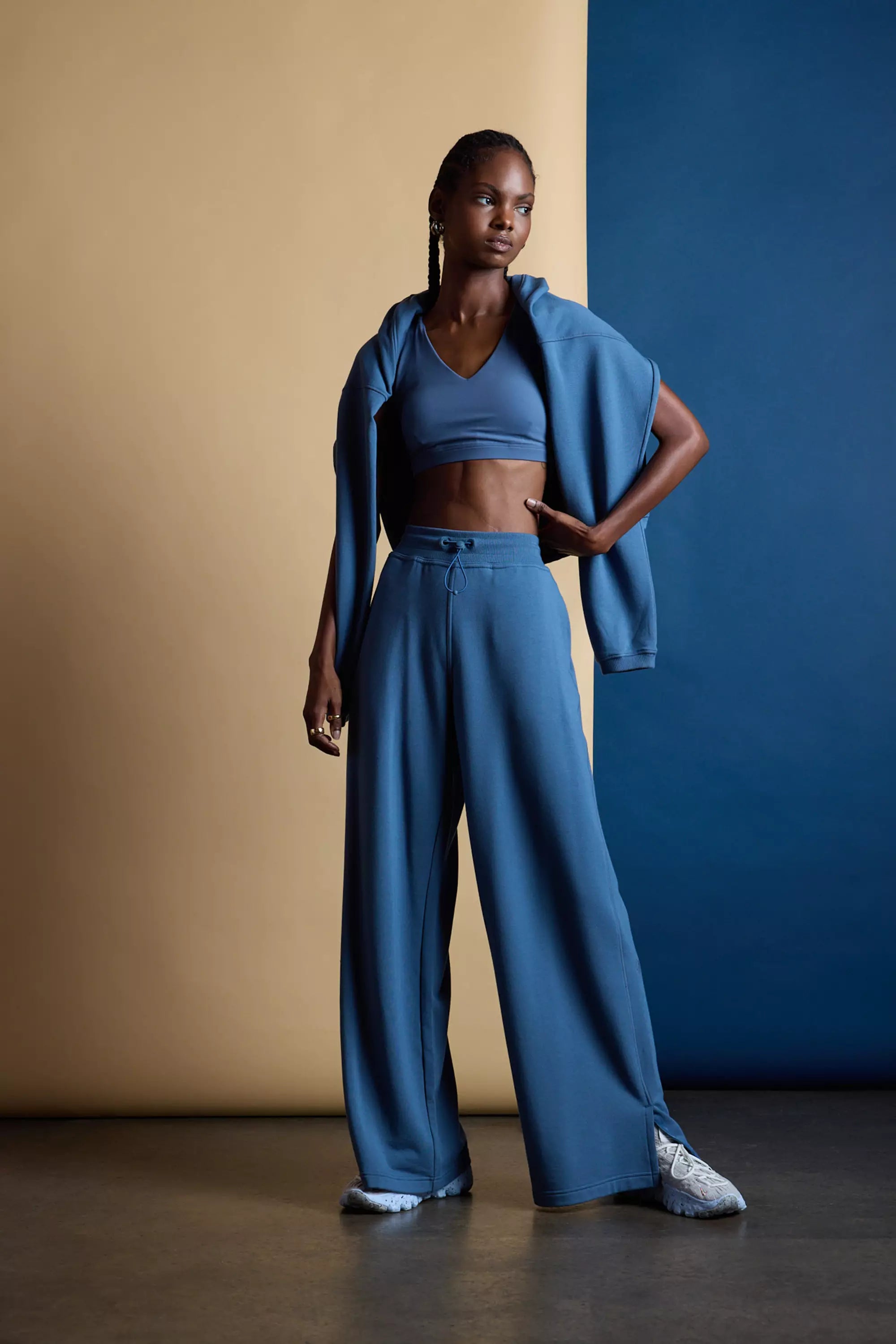 Serenity Wide Leg Pant - Petrol Blue